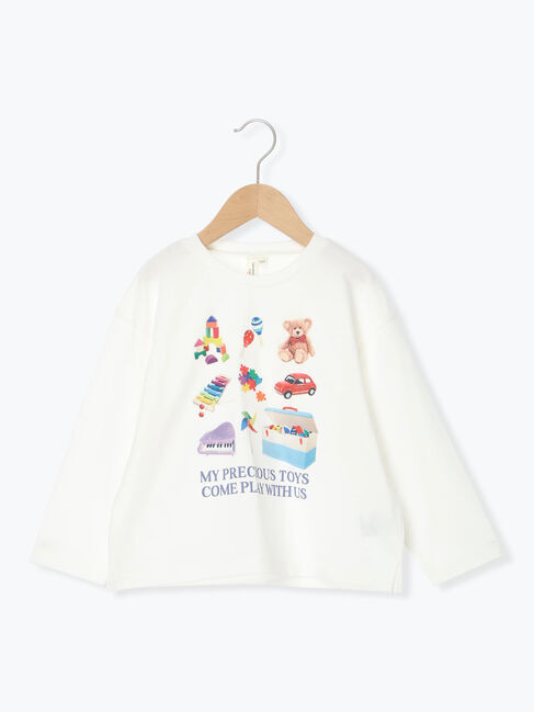 Samansa Mos2 Lagom「◎おもちゃプリントロンT」|Tシャツ・カットソー|オフホワイト