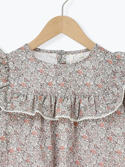 Samansa Mos2 Lagom「ヨークフリル花柄ワンピース」|ワンピース|