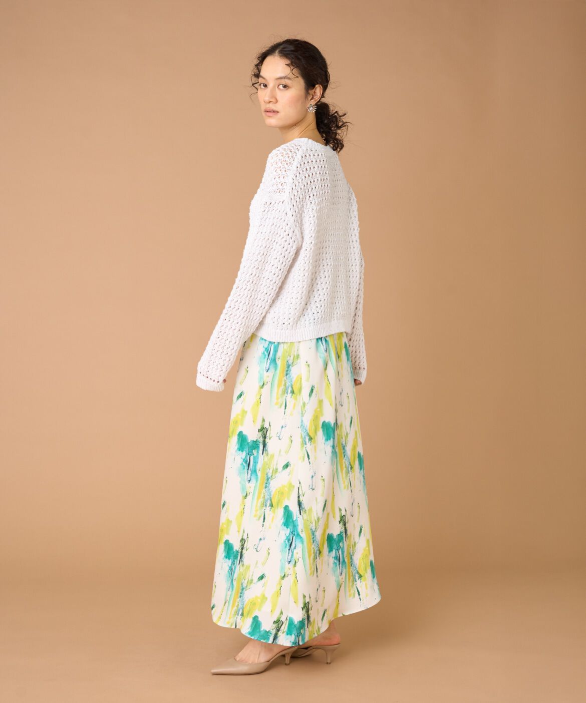 INED「プリントフレアスカート」|スカート|