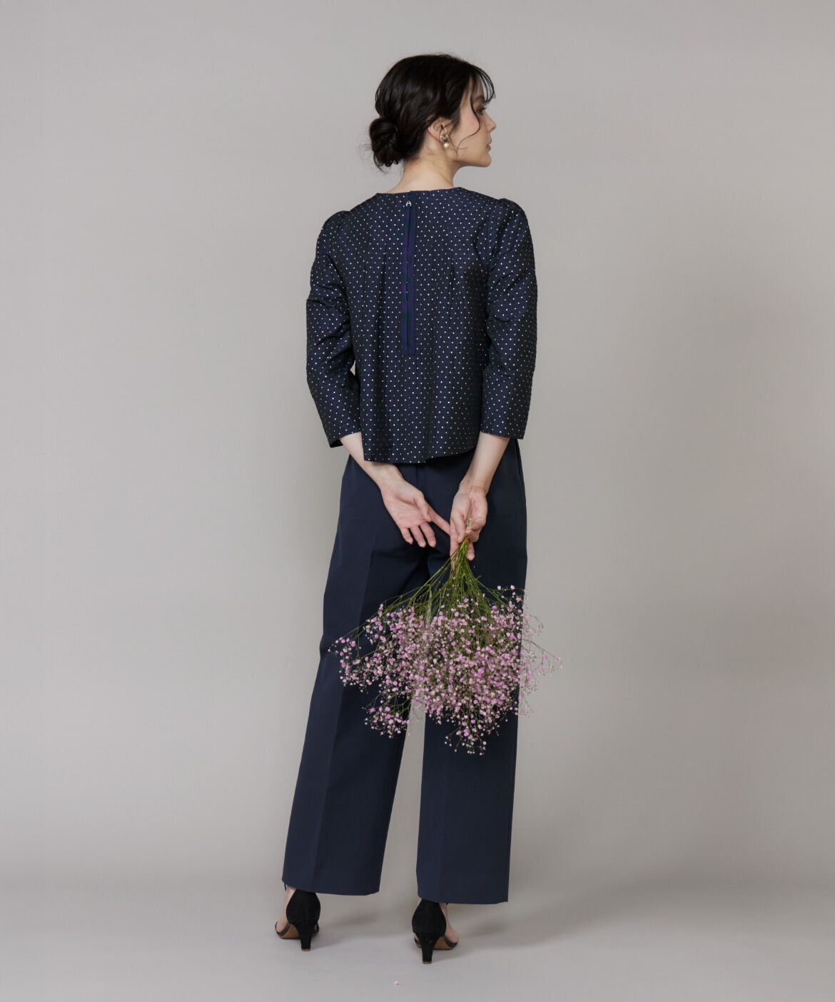 Maglie le cassetto「ラメドットジャガードブラウス」|シャツ・ブラウス|