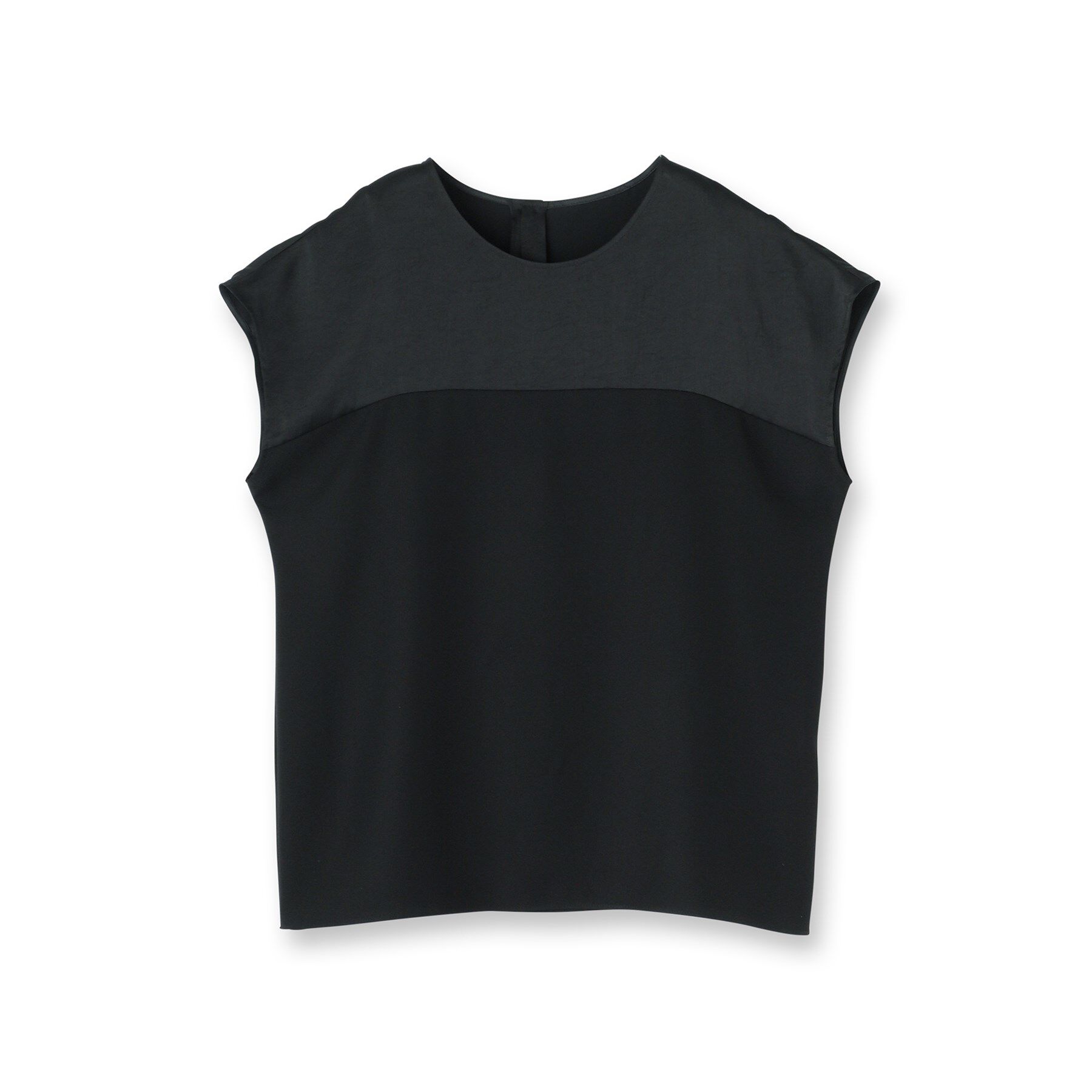 UNTITLED「【UVカット/接触冷感/きれいめ/ストレッチ性】サテンドッキングブラウス」|シャツ・ブラウス|