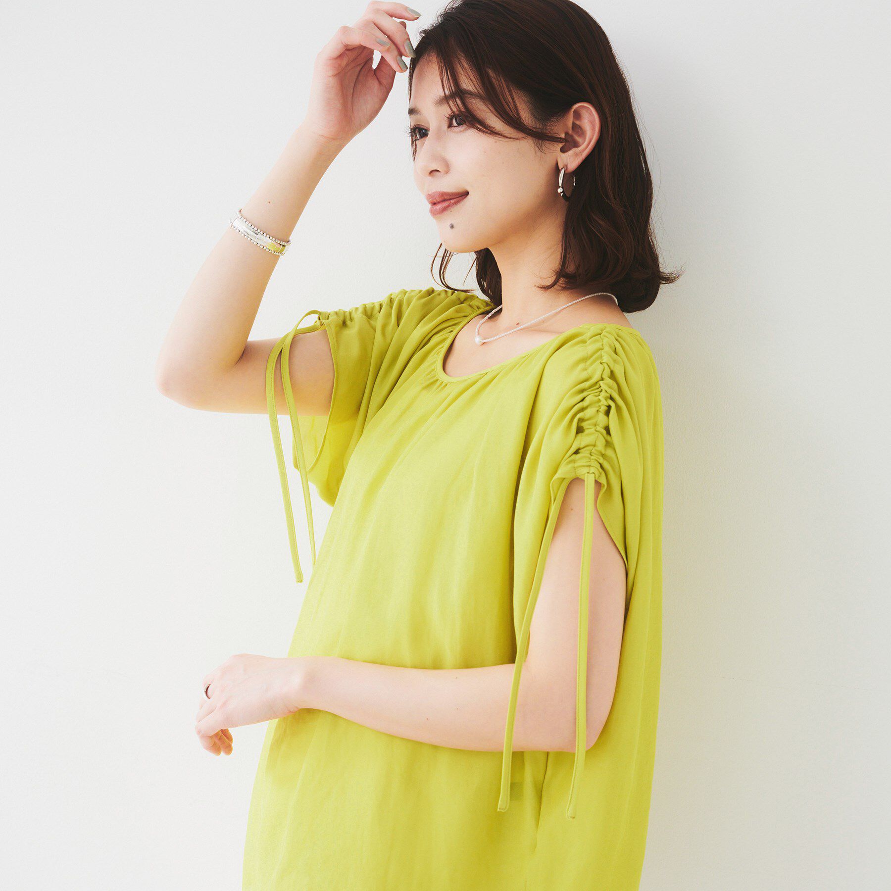 UNTITLED「【シアー/2WAY】肩ドロストドルマンブラウス」|シャツ・ブラウス|