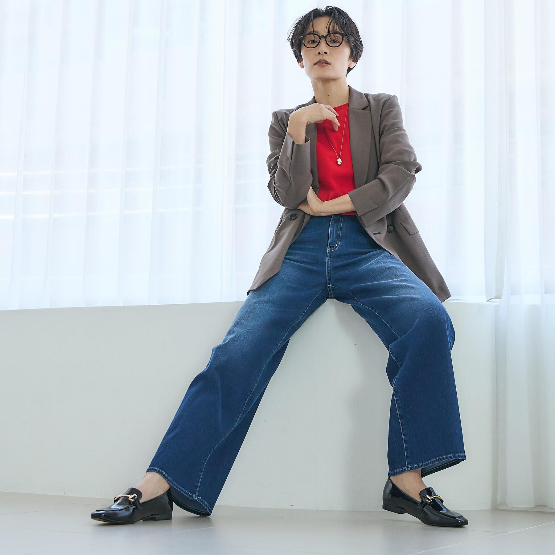 UNTITLED「【古畑星夏さん着用/人気デニム/快適に美シルエット見せ】MAKE&times;DENIM WIDE」|デニム|