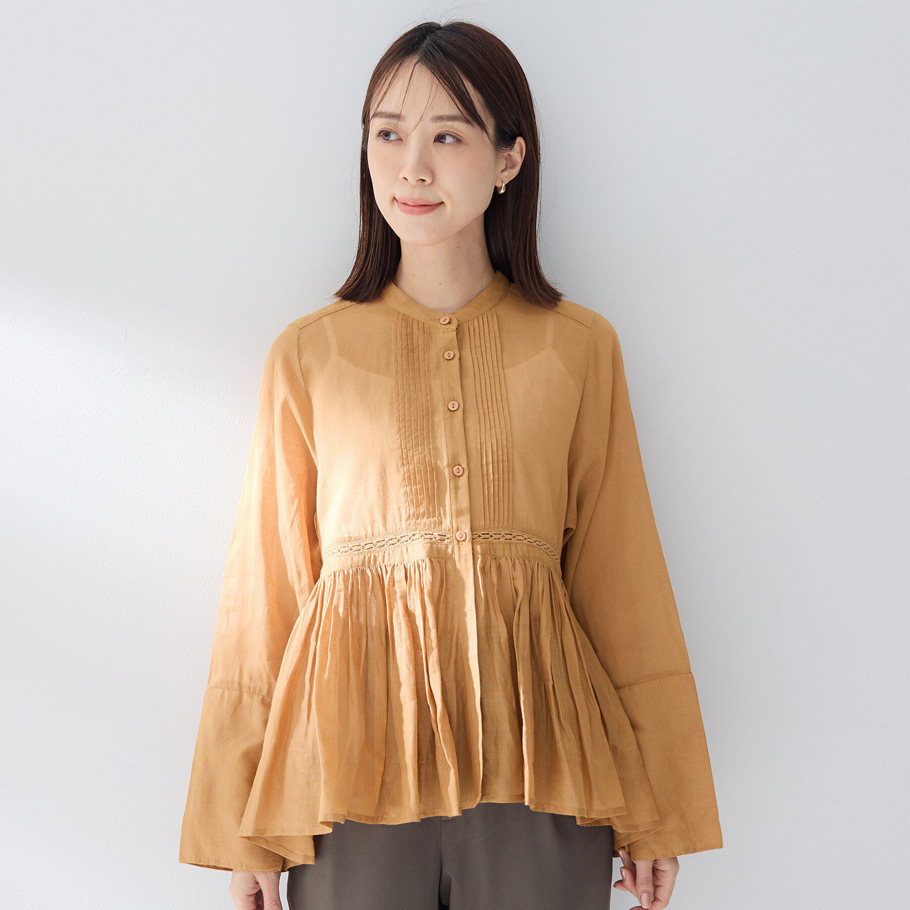 UNTITLED「【MARILYN MOON】シアーレースブラウス」|シャツ・ブラウス|