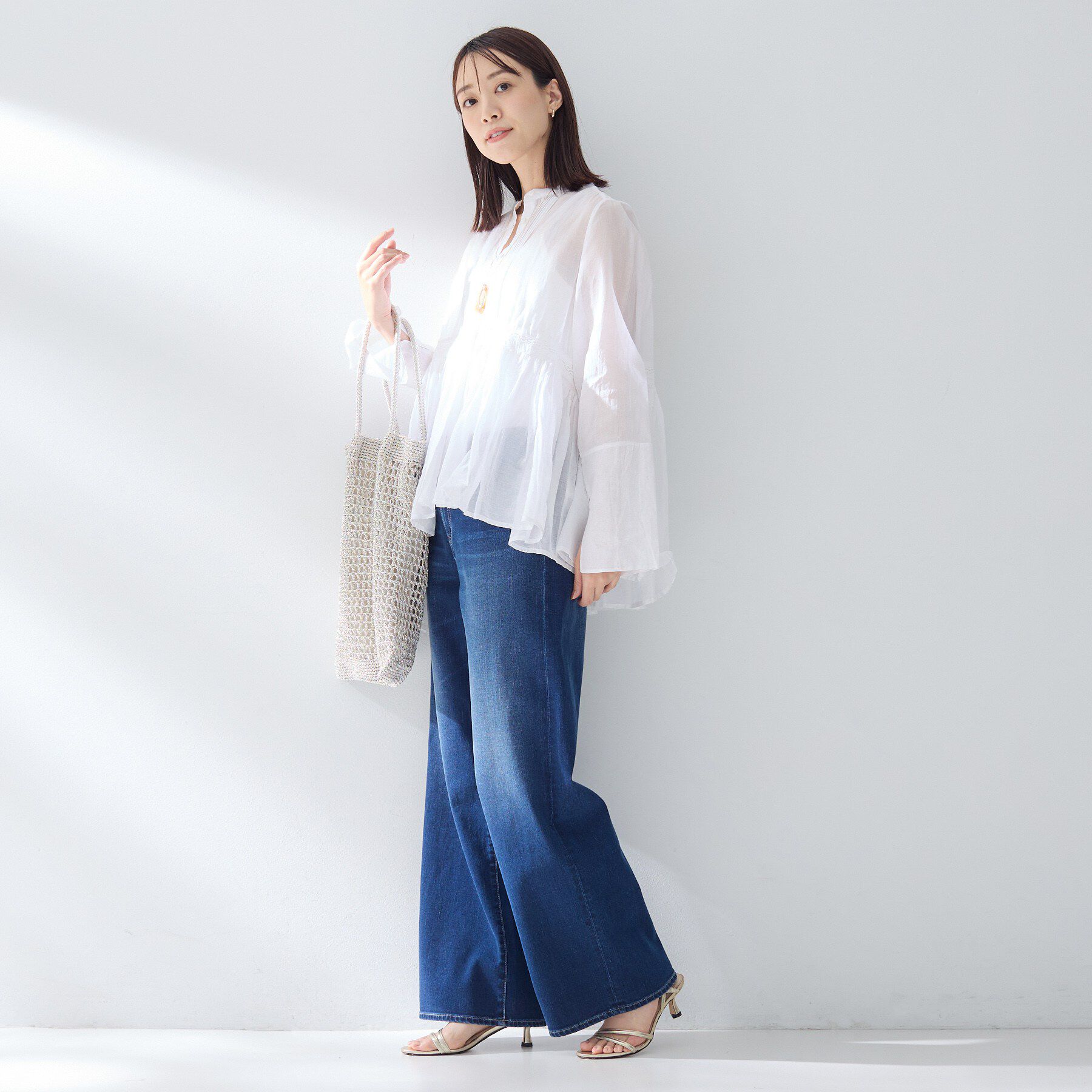 UNTITLED「【MARILYN MOON】シアーレースブラウス」|シャツ・ブラウス|