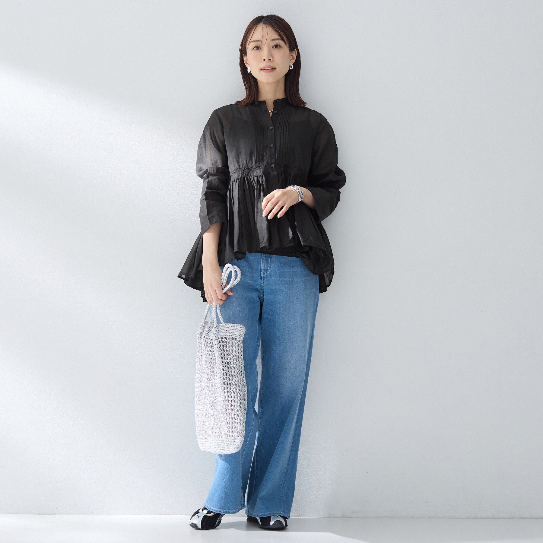 UNTITLED「【MARILYN MOON】シアーレースブラウス」|シャツ・ブラウス|