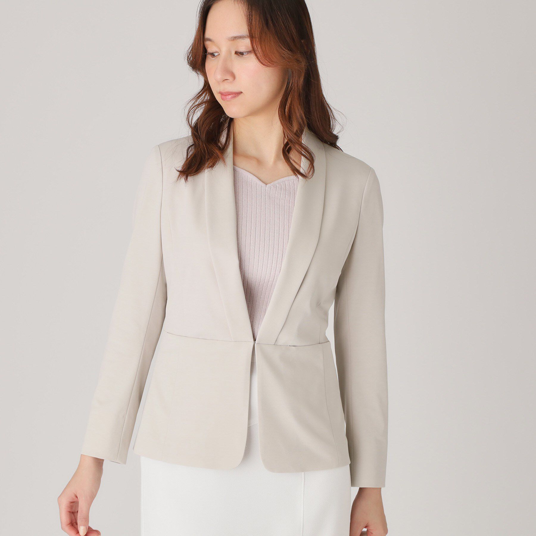 COUP DE CHANCE「【洗える／日本製】ショールカラージャケット」|ノーカラージャケット|