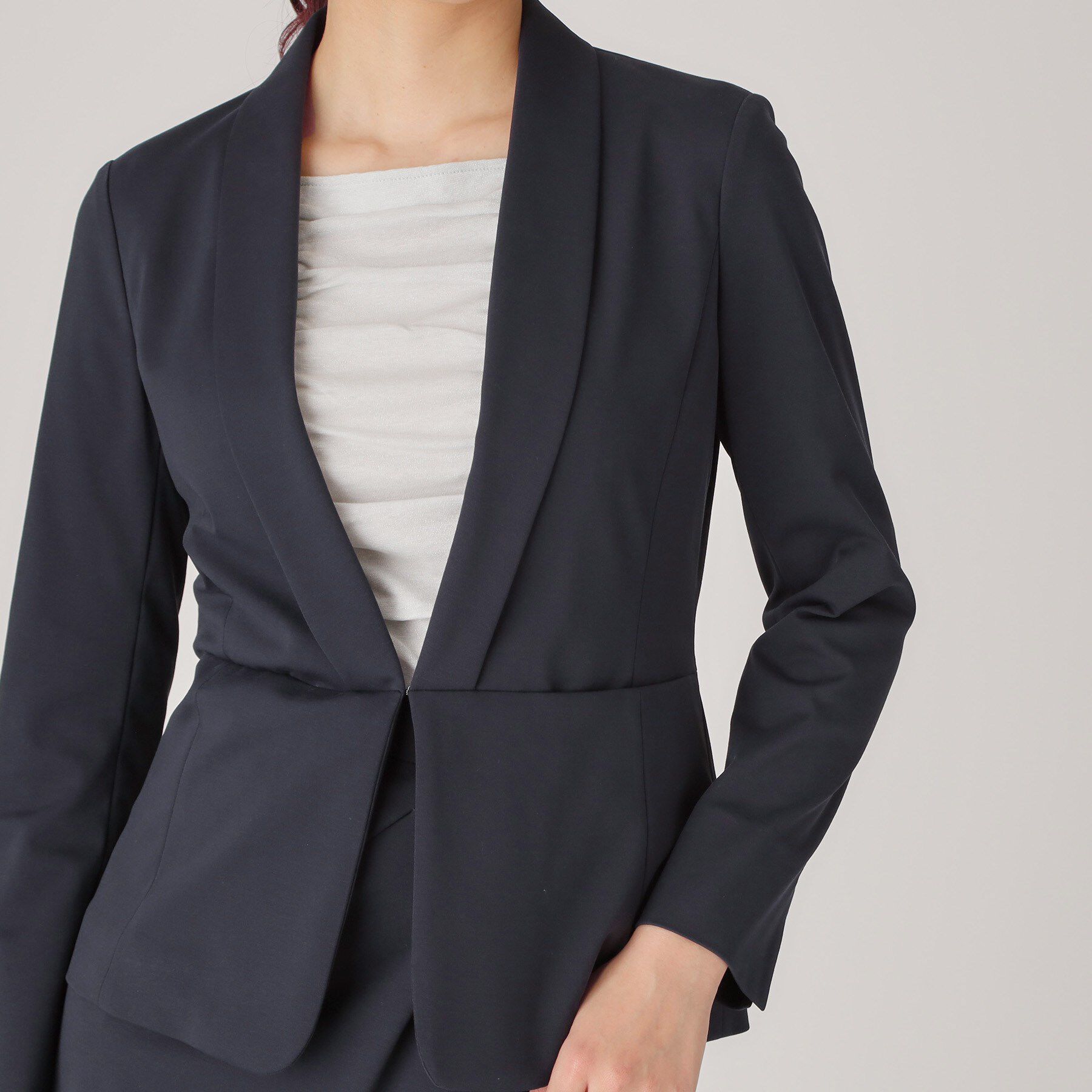 COUP DE CHANCE「【洗える／日本製】ショールカラージャケット」|ノーカラージャケット|