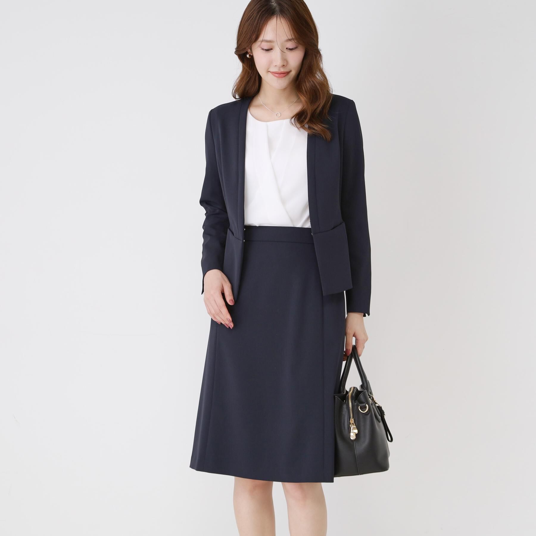 COUP DE CHANCE「【手洗い可／日本製／スーツ可】カラーレスジャケット」|ノーカラージャケット|