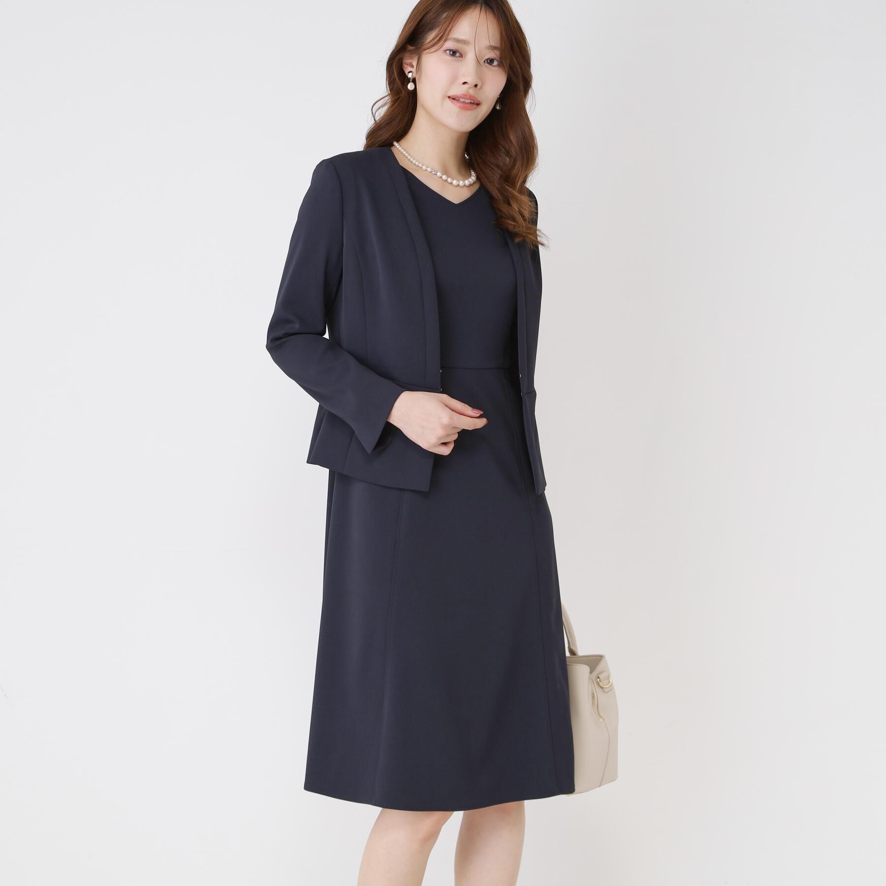 COUP DE CHANCE「【手洗い可／日本製／スーツ可】カラーレスジャケット」|ノーカラージャケット|