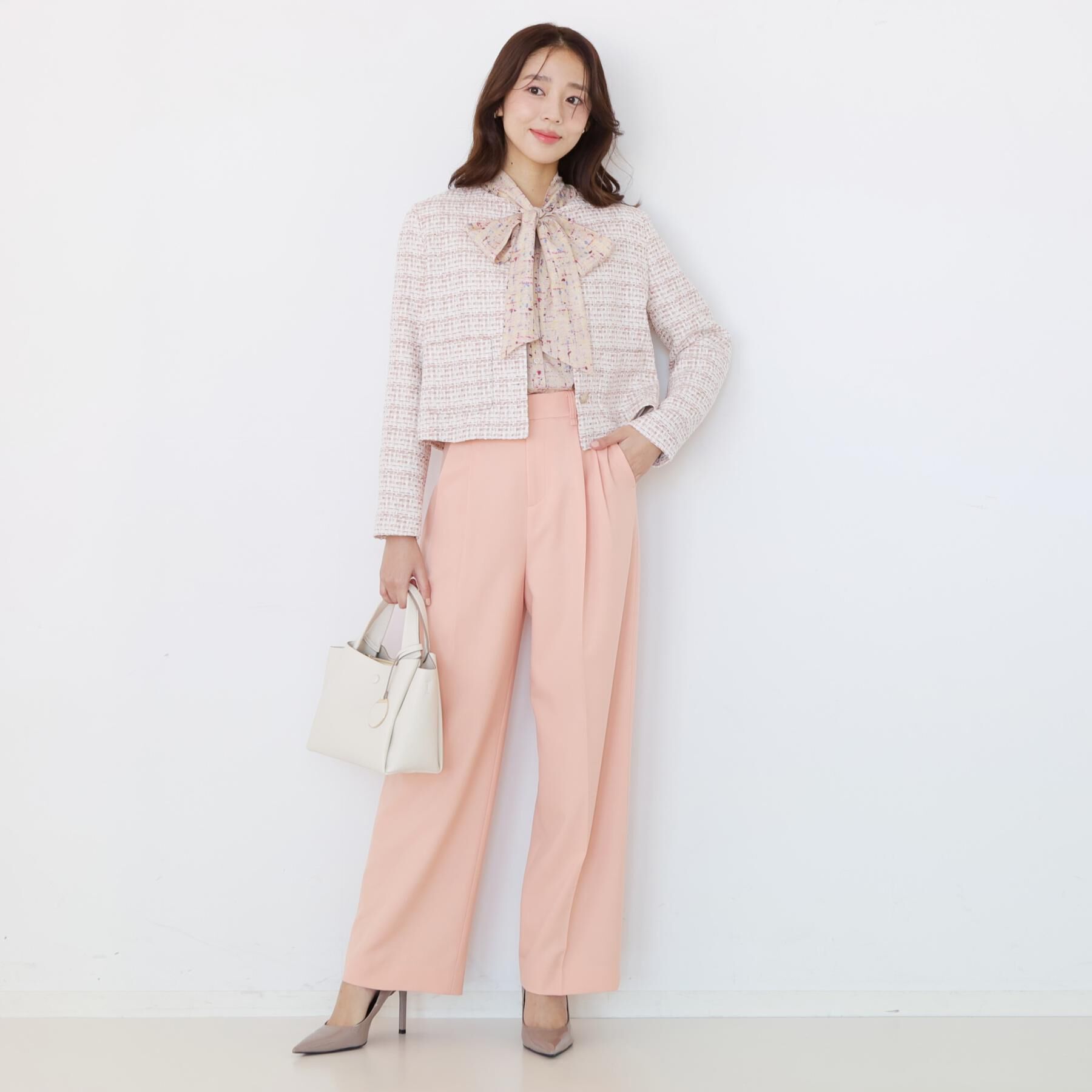 COUP DE CHANCE「【手洗い可／一枚着／ジャケットイン】プリントボウブラウス」|シャツ・ブラウス|