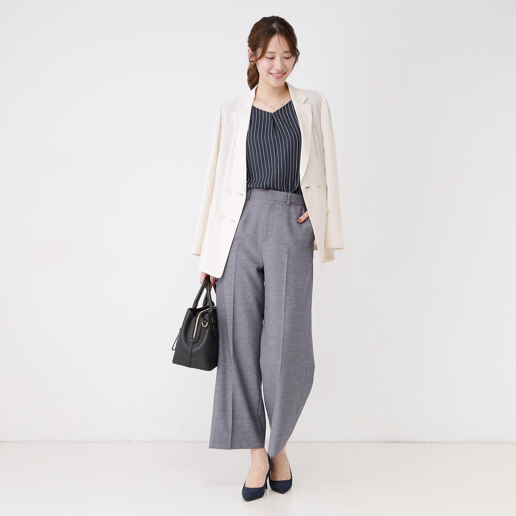 COUP DE CHANCE「【手洗い可／日本製】チェーン柄ブラウス」|シャツ・ブラウス|