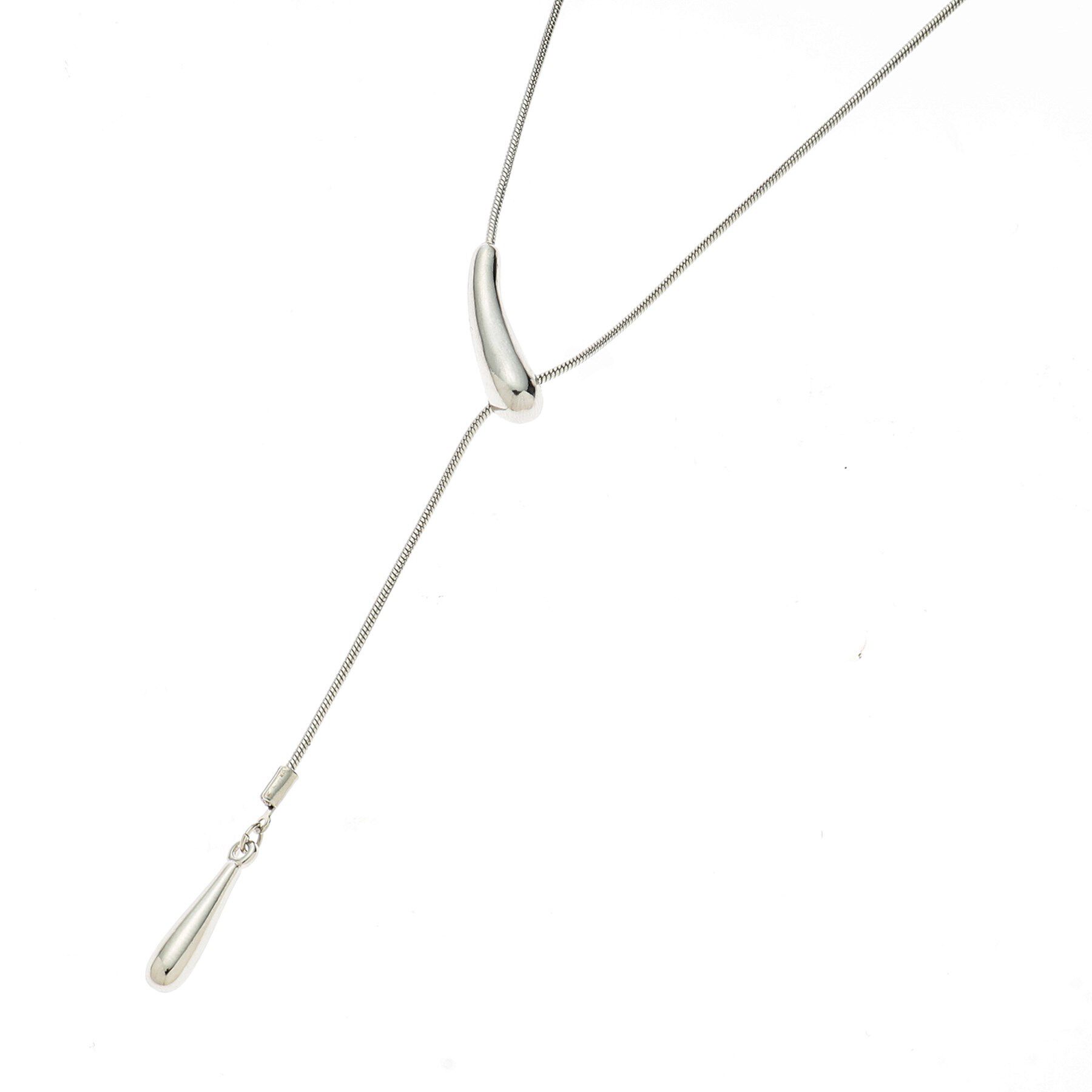 Reflect「【夏SALE／スライド式／長さ調節可】Y字デザインネックレス」|ネックレス|シルバー(006)