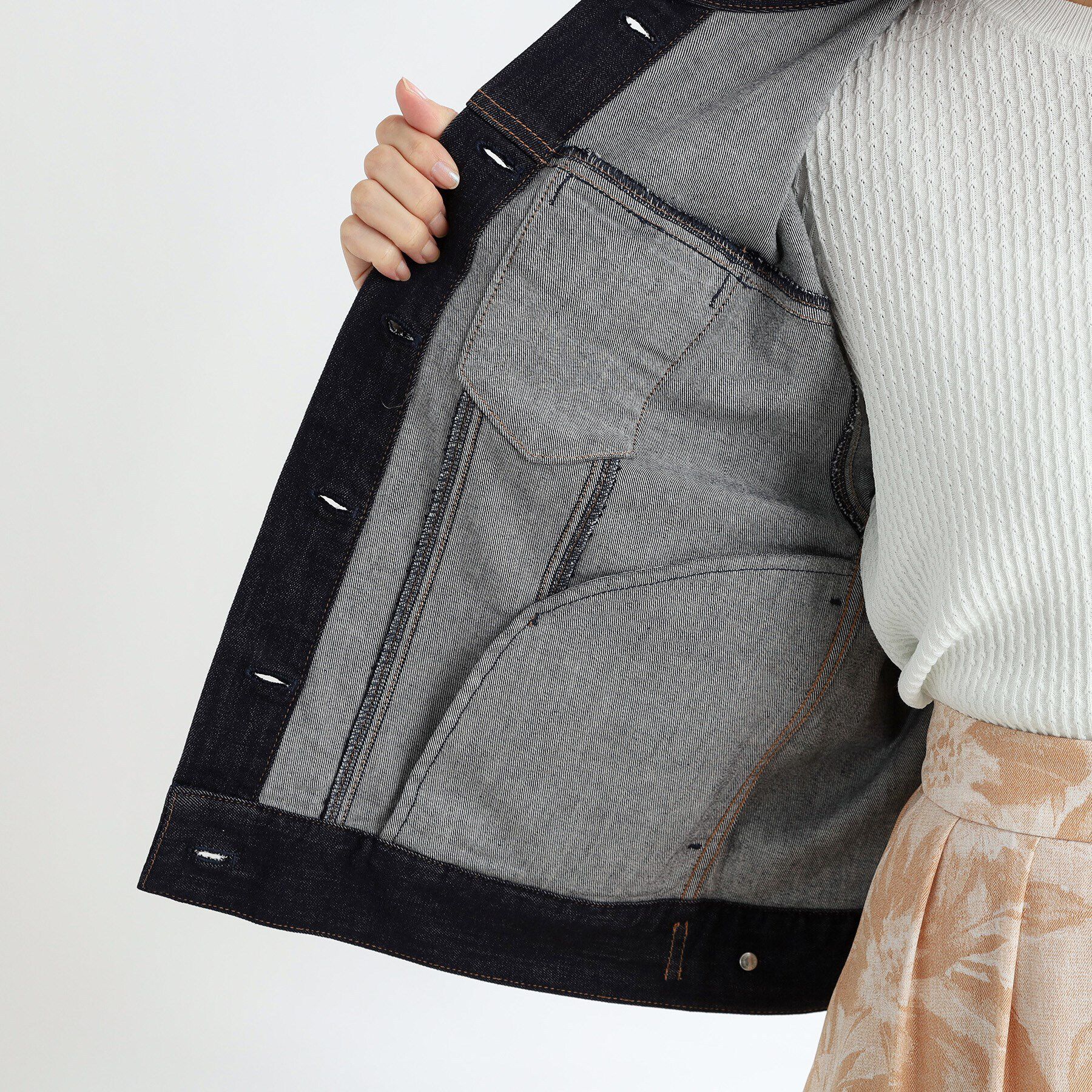 Reflect「【手洗い可】スタンダードデニムジャケット」|デニムジャケット|