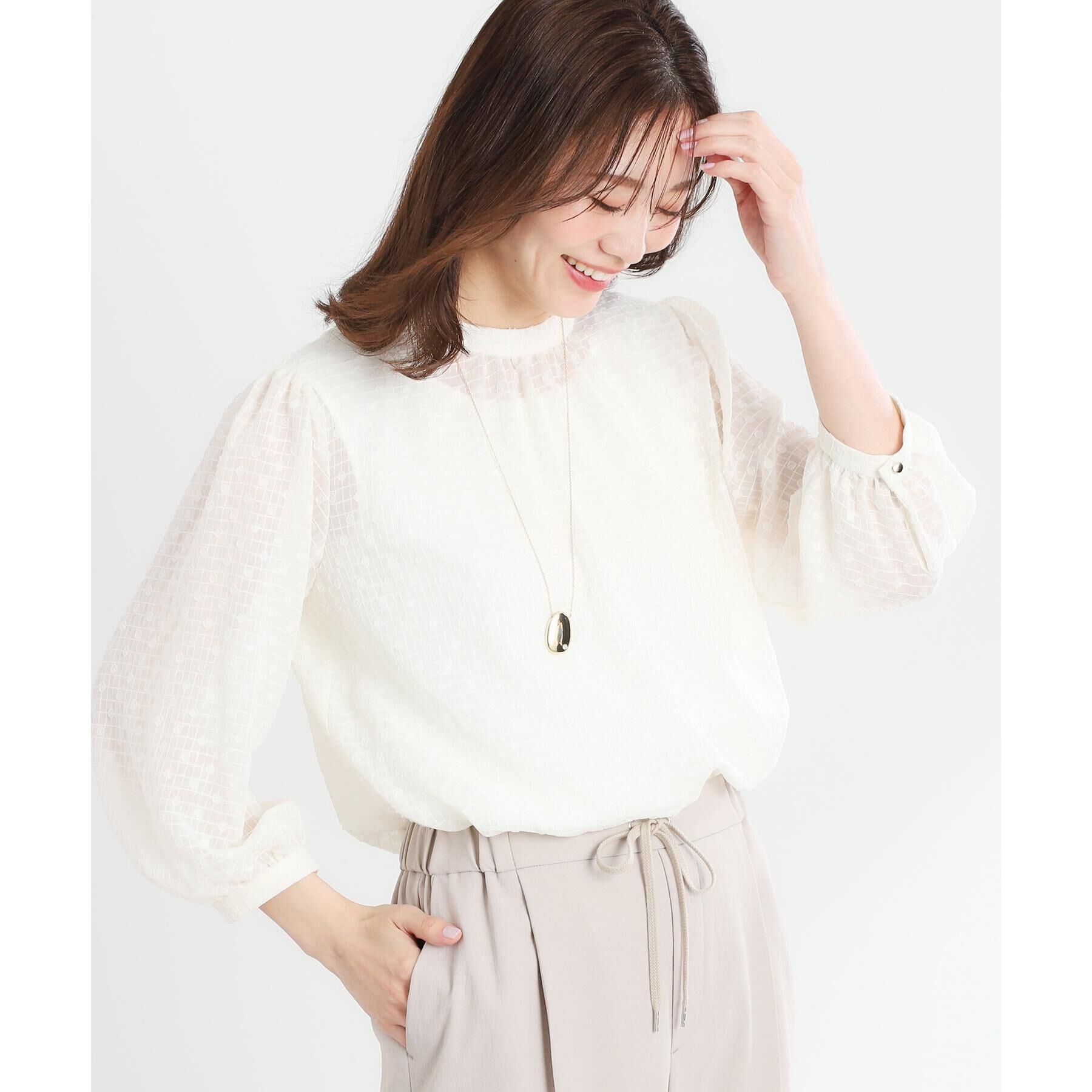 Reflect「【手洗い可】ロングシルエットブラウス」|シャツ・ブラウス|