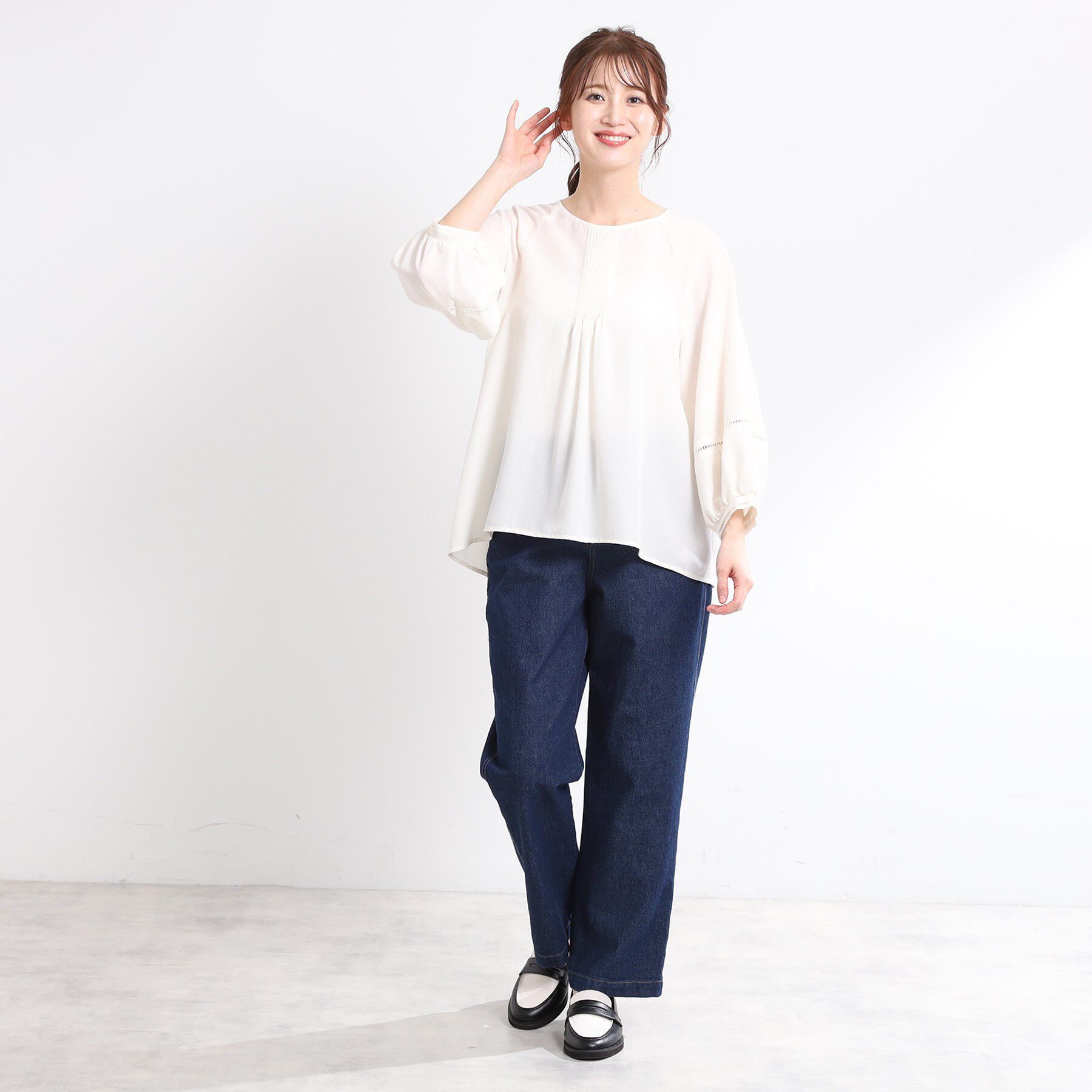 Reflect「【E‐QUALITY／手洗い可】ピンタックブラウス」|シャツ・ブラウス|