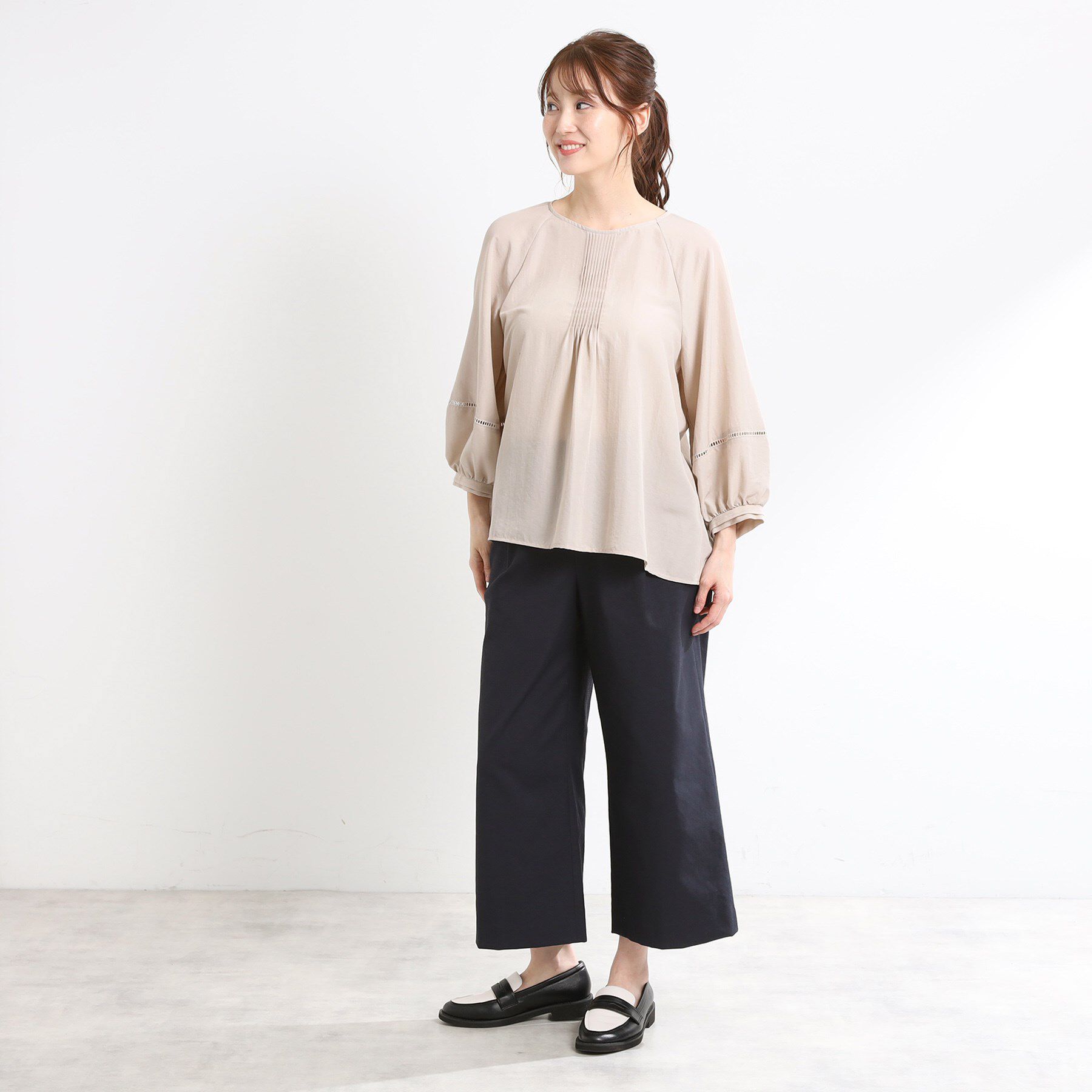 Reflect「【E‐QUALITY／手洗い可】ピンタックブラウス」|シャツ・ブラウス|