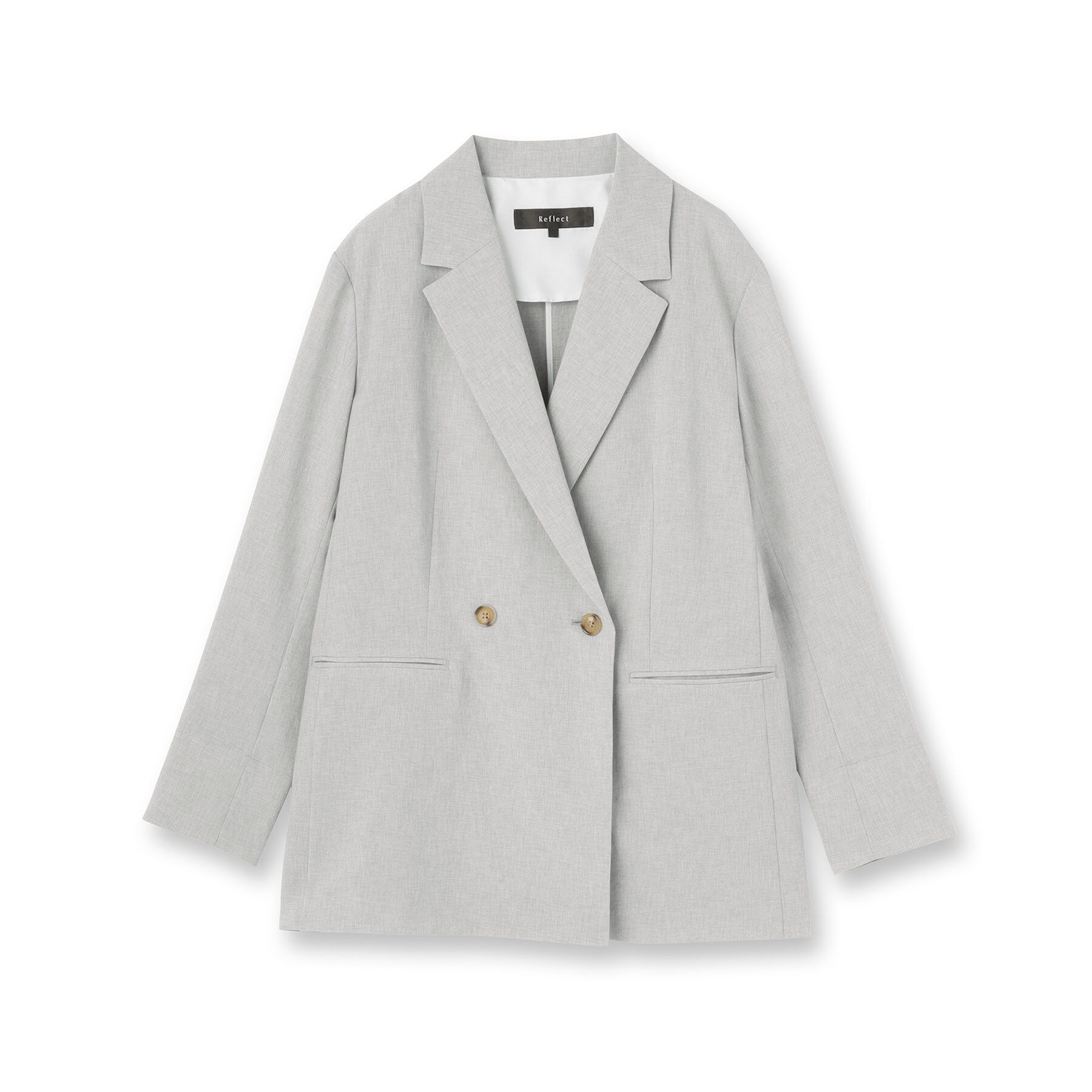 Reflect「【マシンウォッシュ可／セットアップ可／通勤におすすめ】ドライタッチダブルジャケット」|テーラードジャケット|