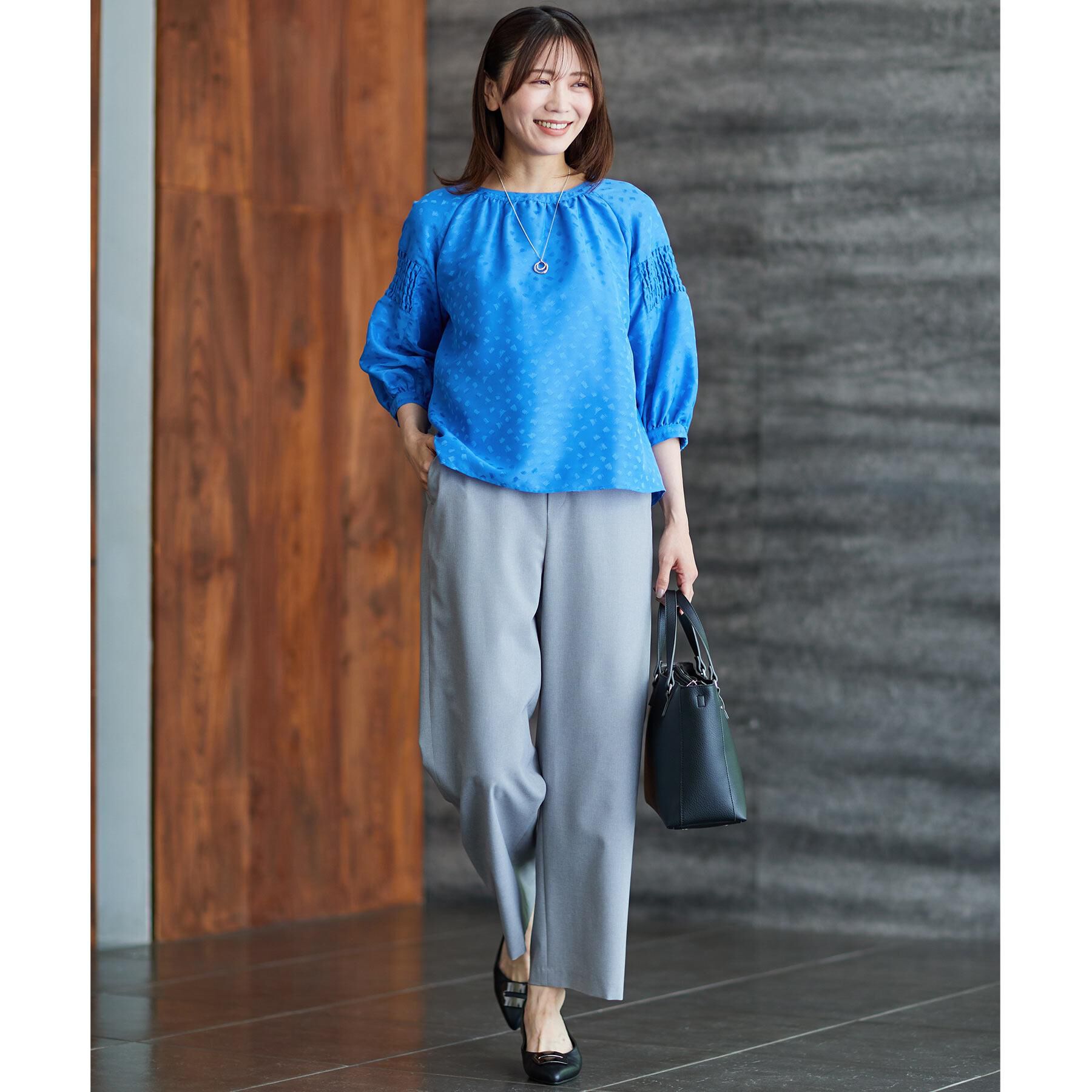 Reflect「【一枚で着映える◎】レオパード風ジャカードブラウス」|シャツ・ブラウス|