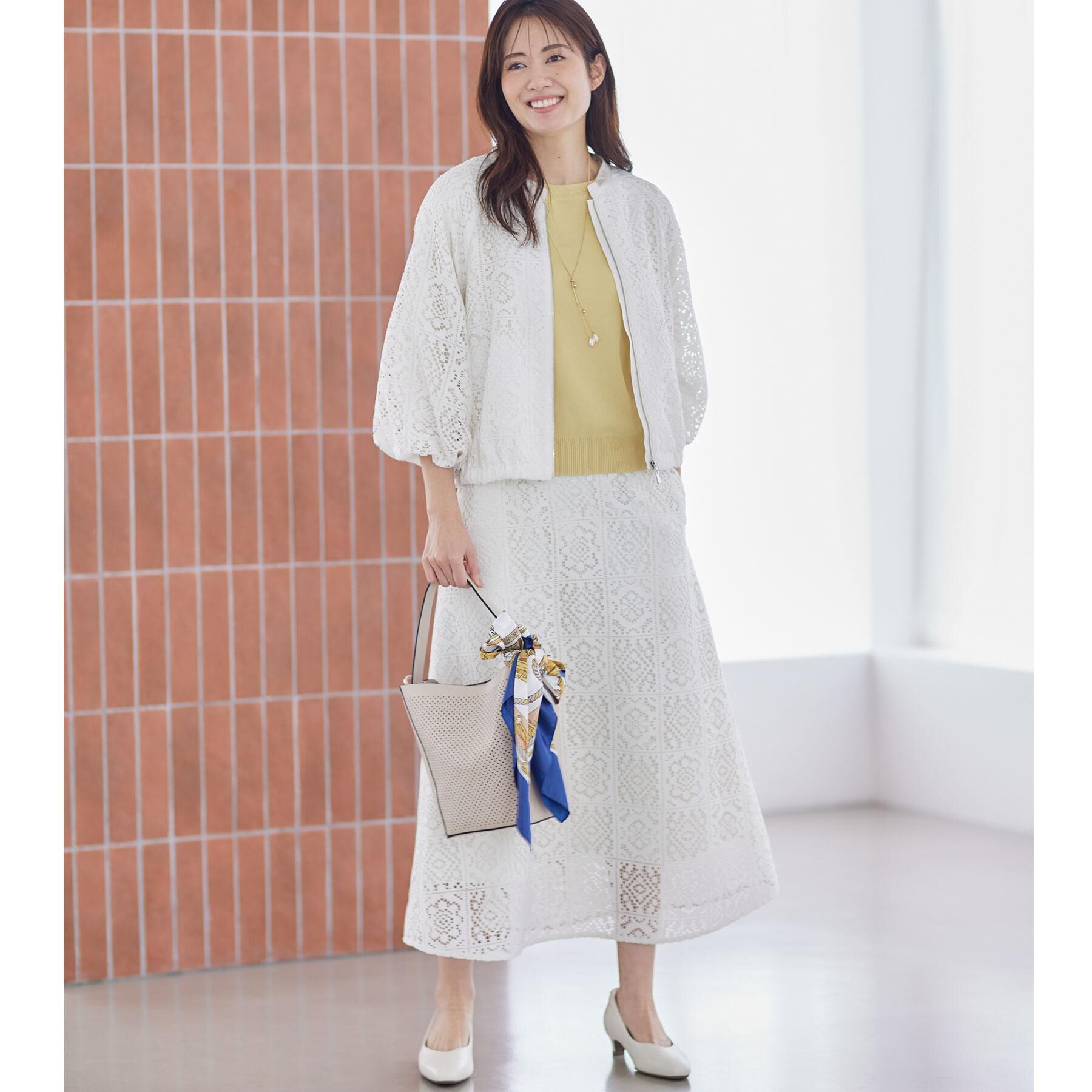 Reflect「透かしスリーブデザインハイゲージニット」|ニット・セーター|