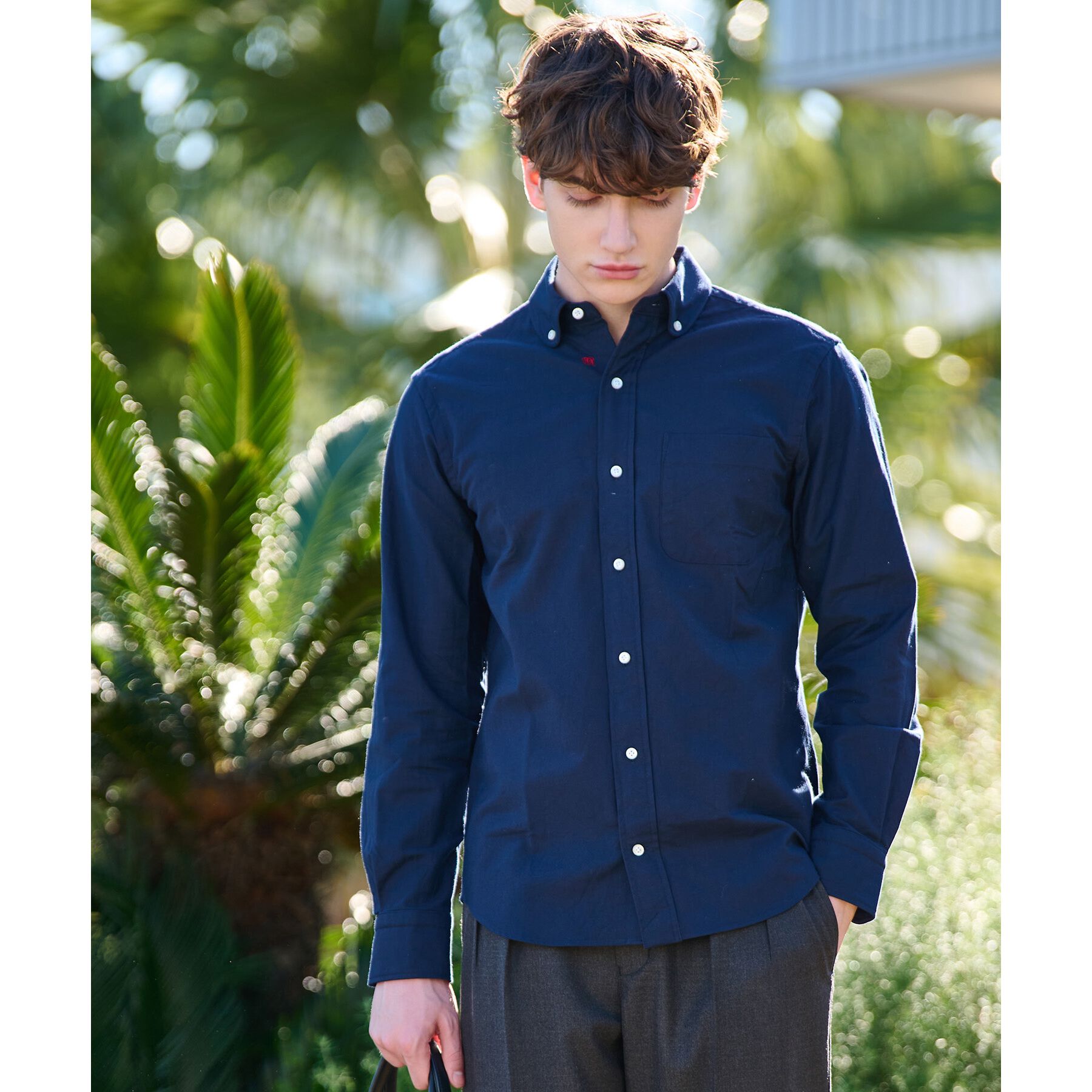 DRESSTERIOR「オックスフォード ラウンドカラーシャツ」|シャツ・ブラウス|