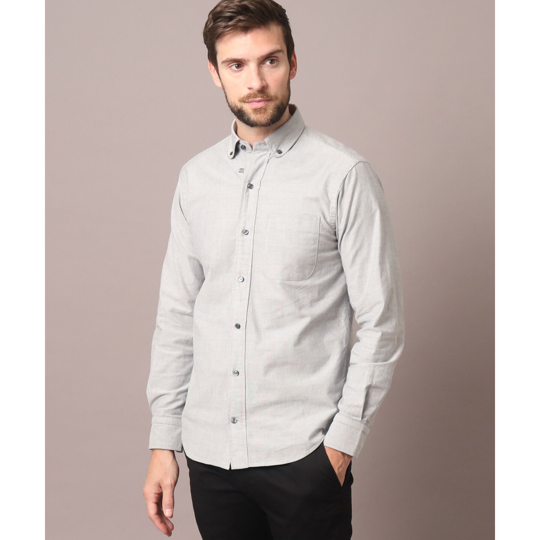 DRESSTERIOR「オックスフォード ラウンドカラーシャツ」|シャツ・ブラウス|