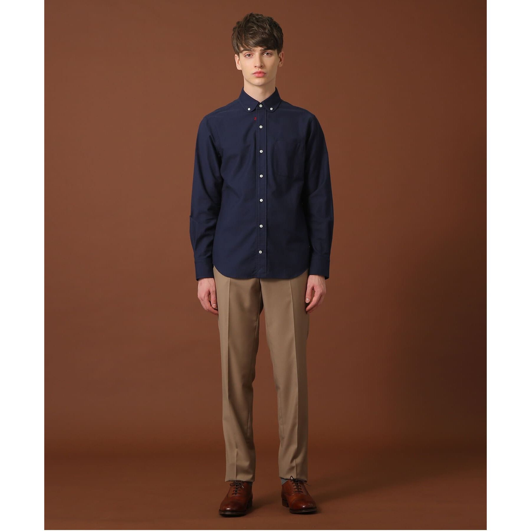 DRESSTERIOR「オックスフォード ラウンドカラーシャツ」|シャツ・ブラウス|