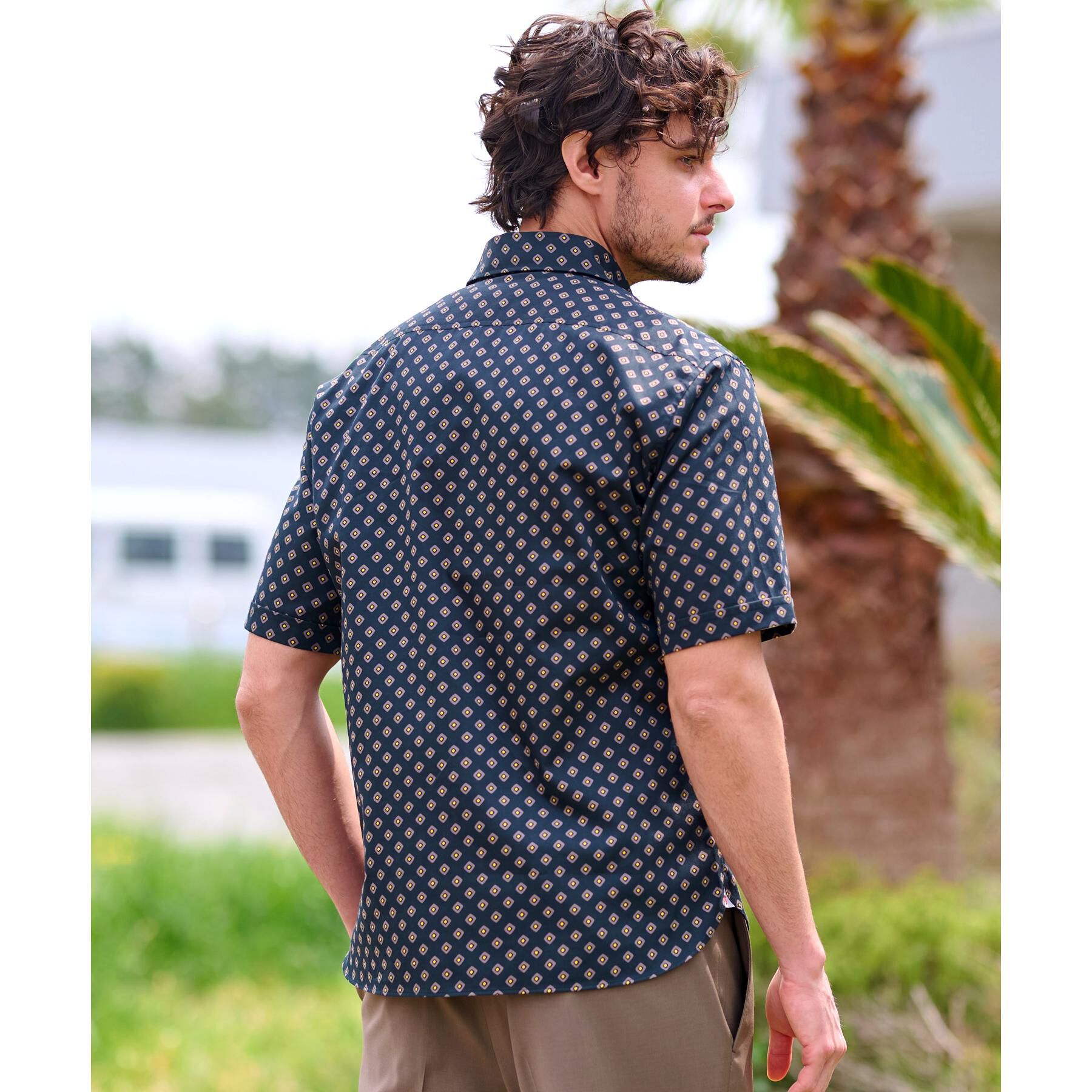 DRESSTERIOR「ポートベロープリント ショートスリーブシャツ」|シャツ・ブラウス|