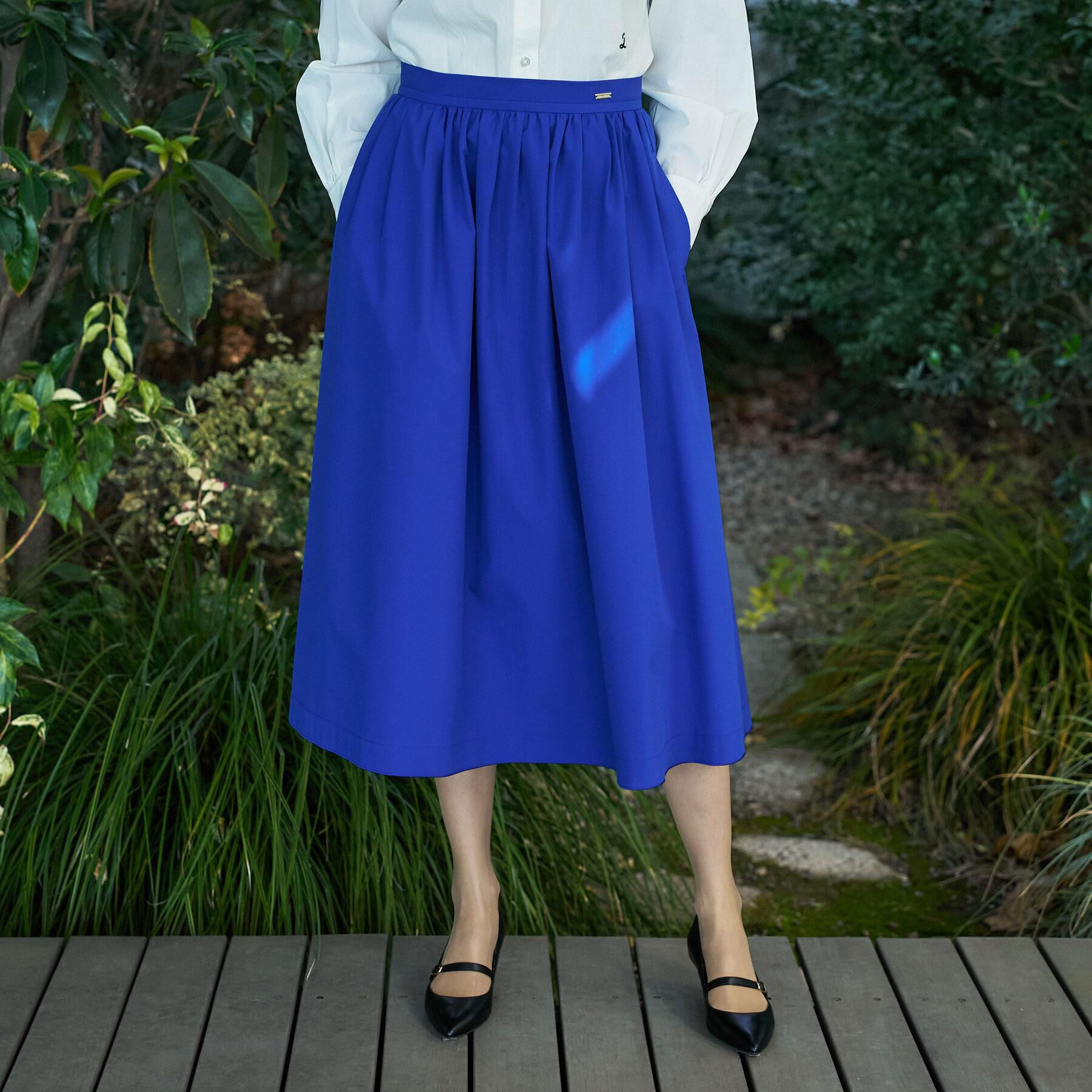 DRESSTERIOR「【otonaMUSE5月号掲載】タックギャザー スカート」|スカート|ブルー(093)