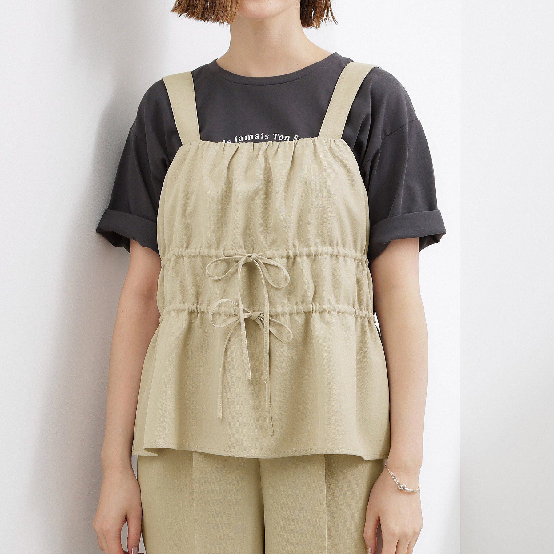 grove「シャーリングビスチェSET UP」|スーツ|