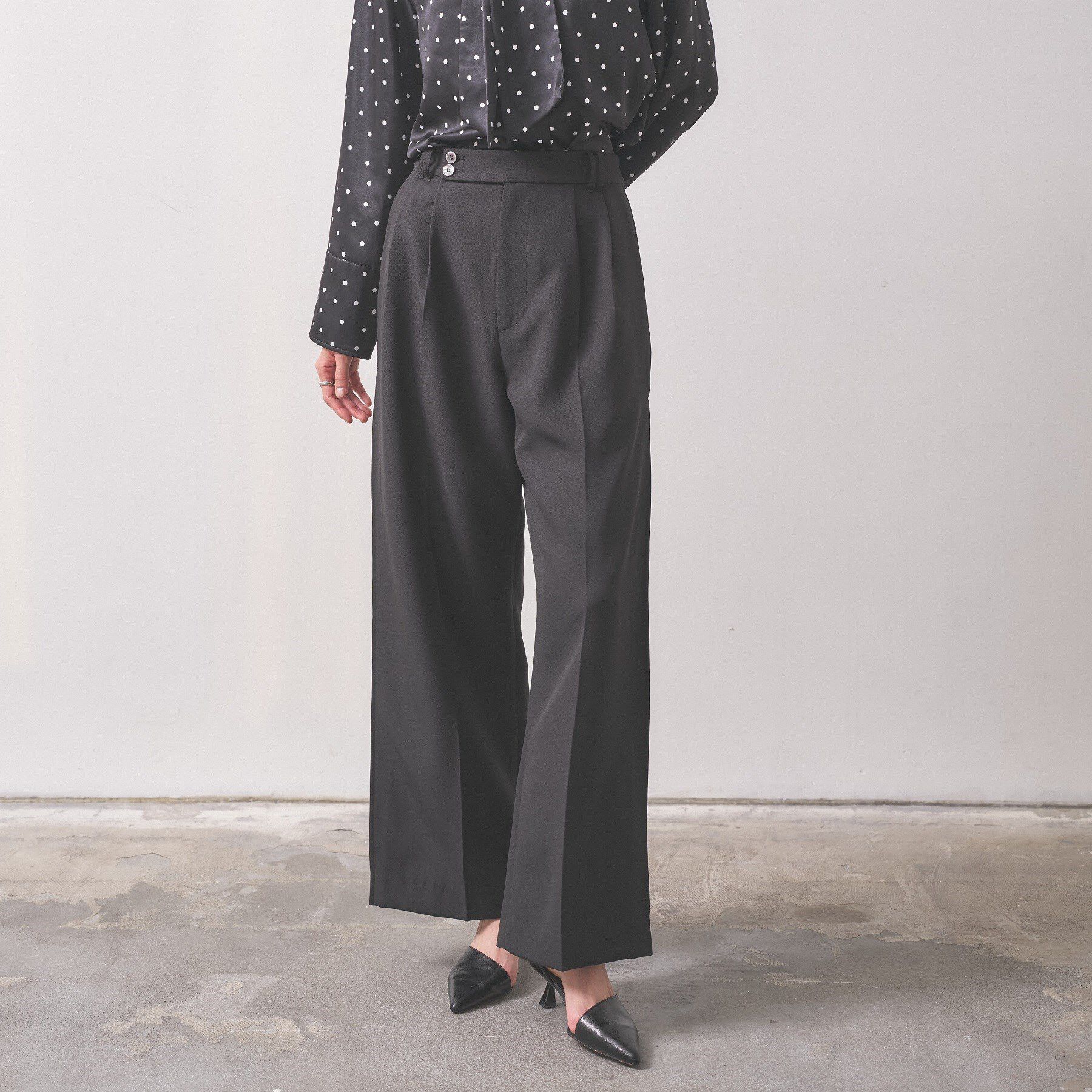 GALLEST「【オケージョン／セレモニー／セットアップ可能】ダブルクロスサイドボックスワイドパンツ」|その他|