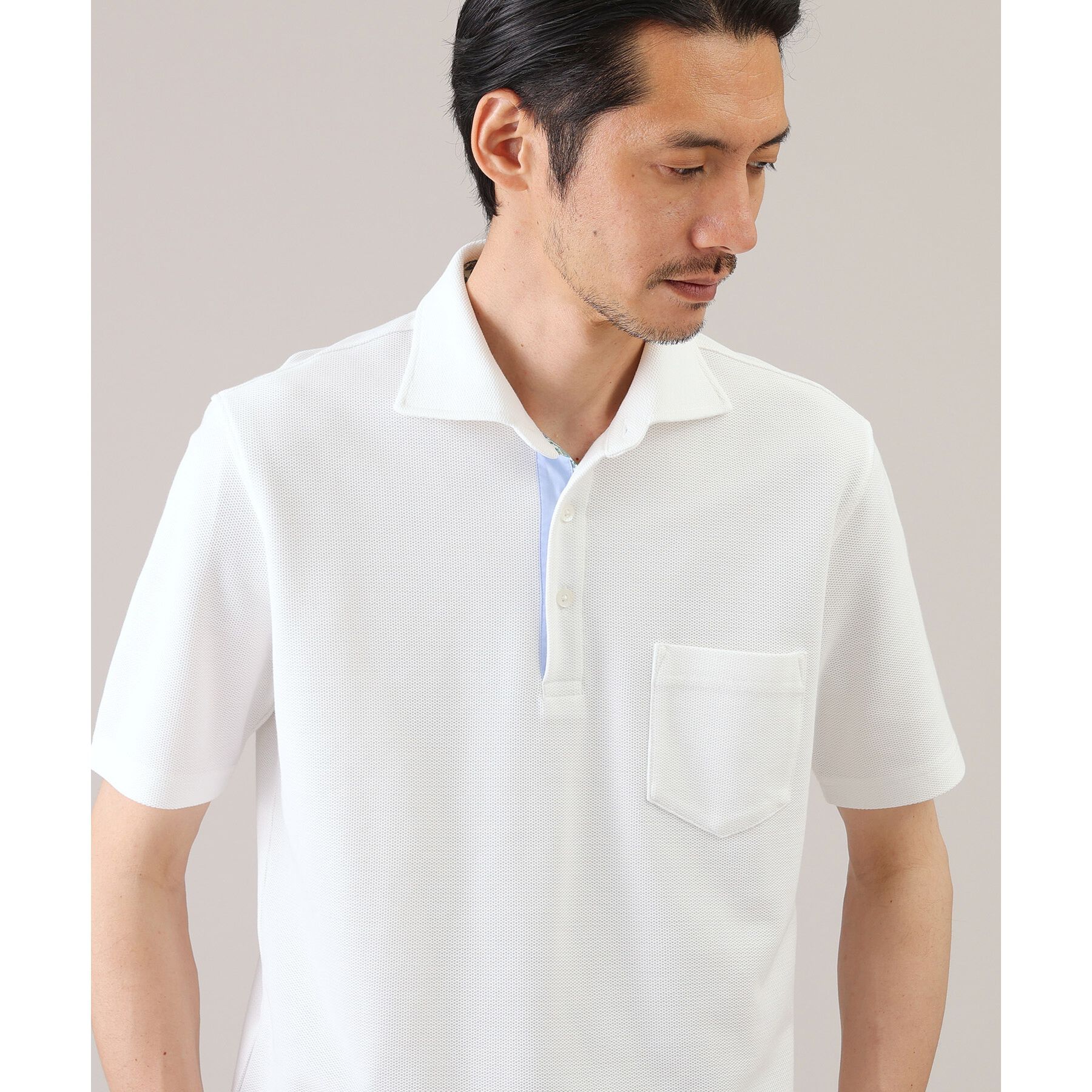 TAKEO KIKUCHI「【抗菌防臭／9色5サイズ展開】ハニカムメランジ ポロシャツ」|ポロシャツ|