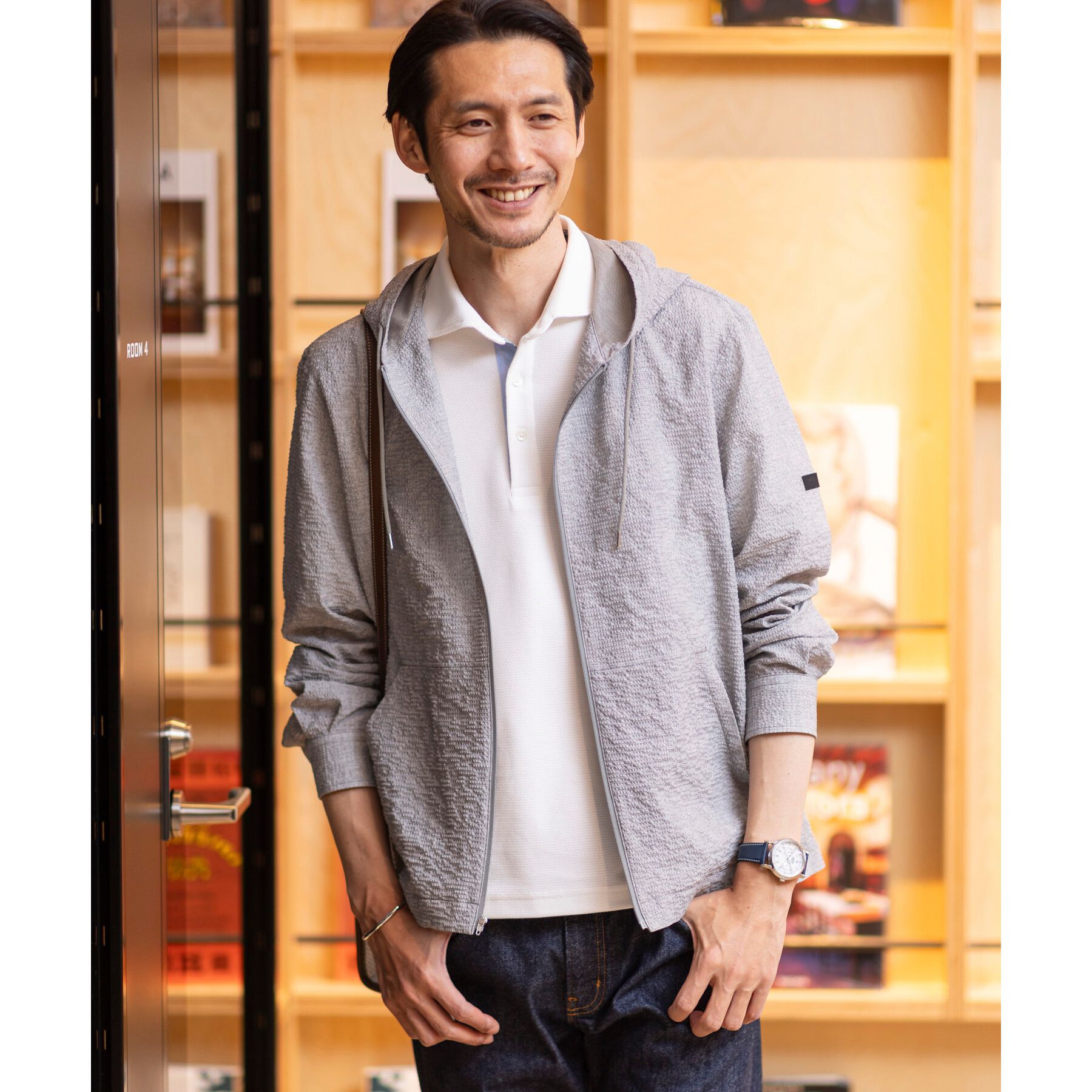 TAKEO KIKUCHI「【抗菌防臭／9色5サイズ展開】ハニカムメランジ ポロシャツ」|ポロシャツ|