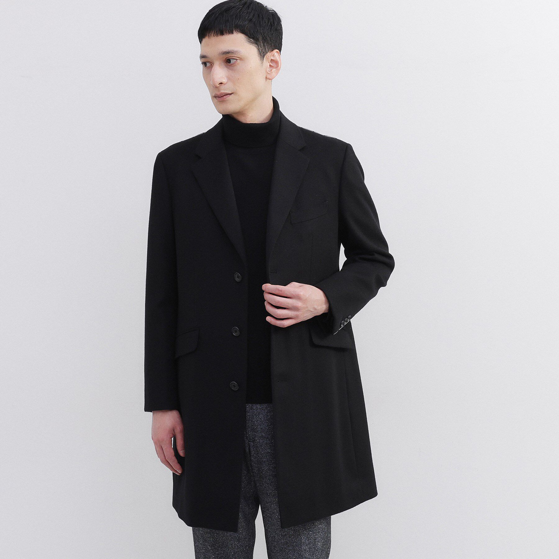 TAKEO KIKUCHI「カシミヤブレンド ビーバー調チェスターコート」|その他|