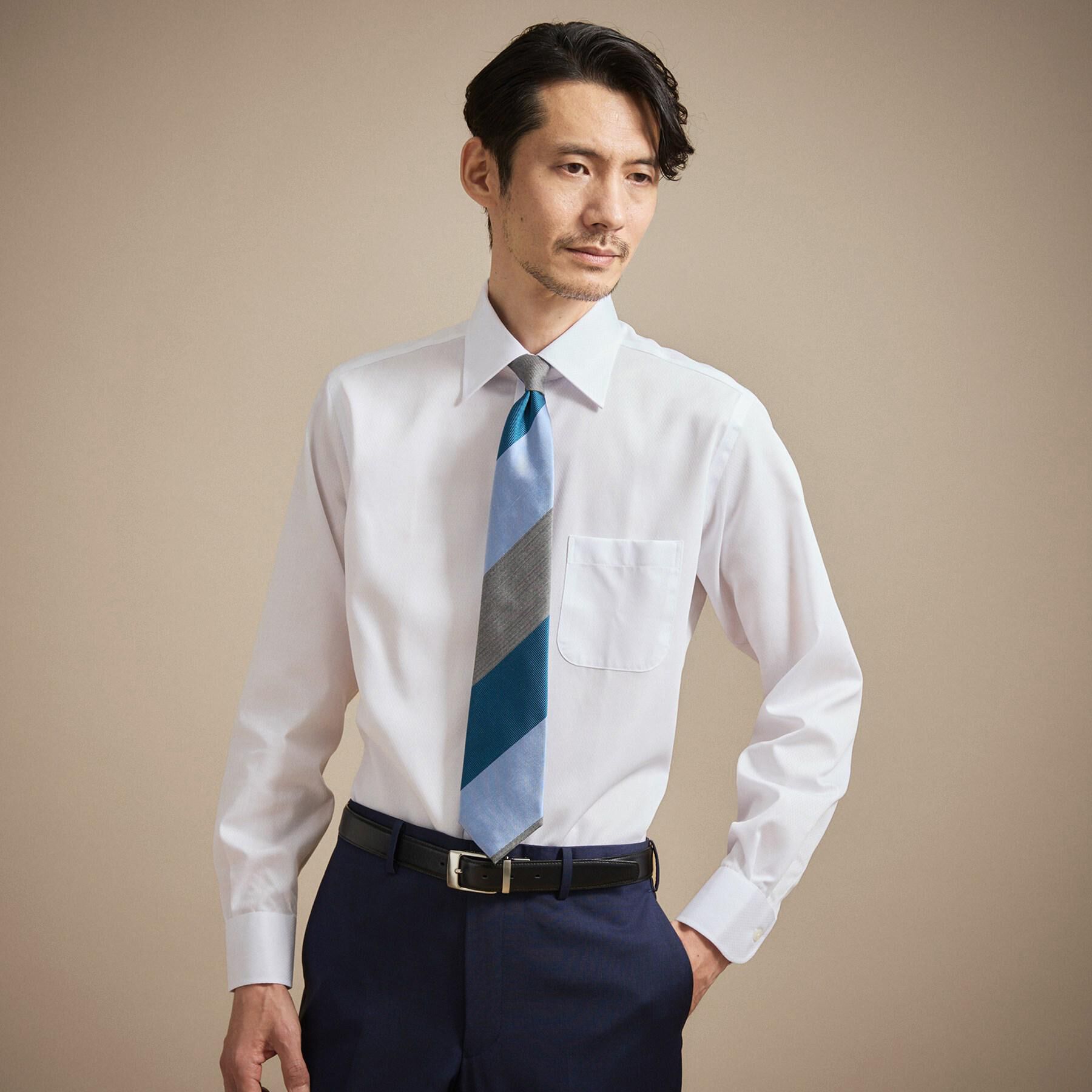 TAKEO KIKUCHI「【形態安定】ドビー ドレスシャツ」|シャツ・ブラウス|ホワイト(002)