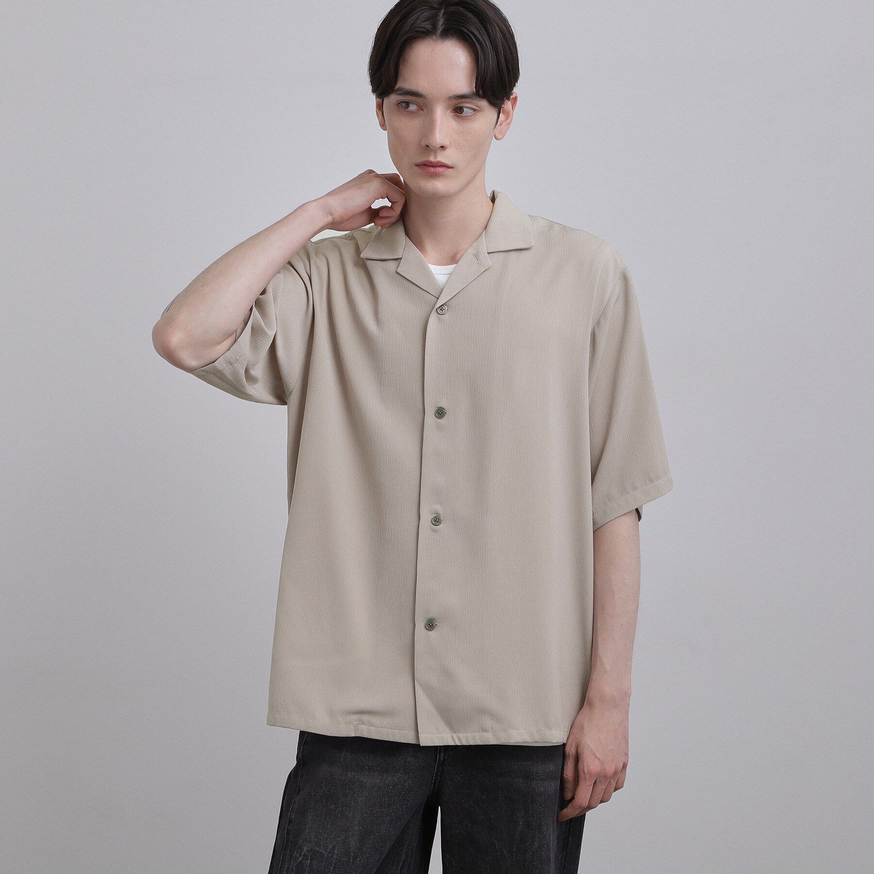 tk.TAKEO KIKUCHI「テッククレープ半袖シャツ」|シャツ・ブラウス|