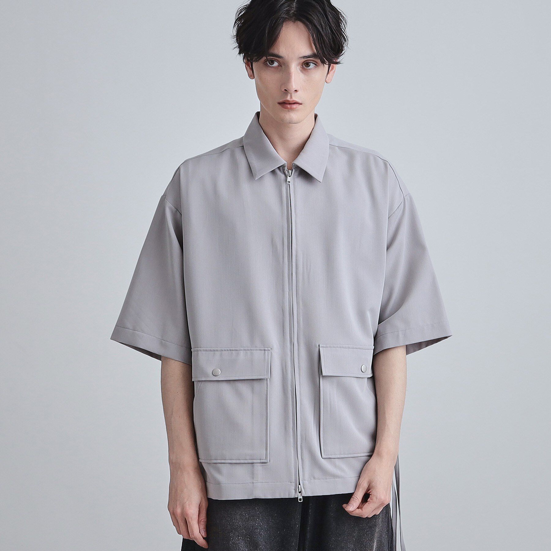 tk.TAKEO KIKUCHI「フロントジップシャツアウター」|シャツ・ブラウス|