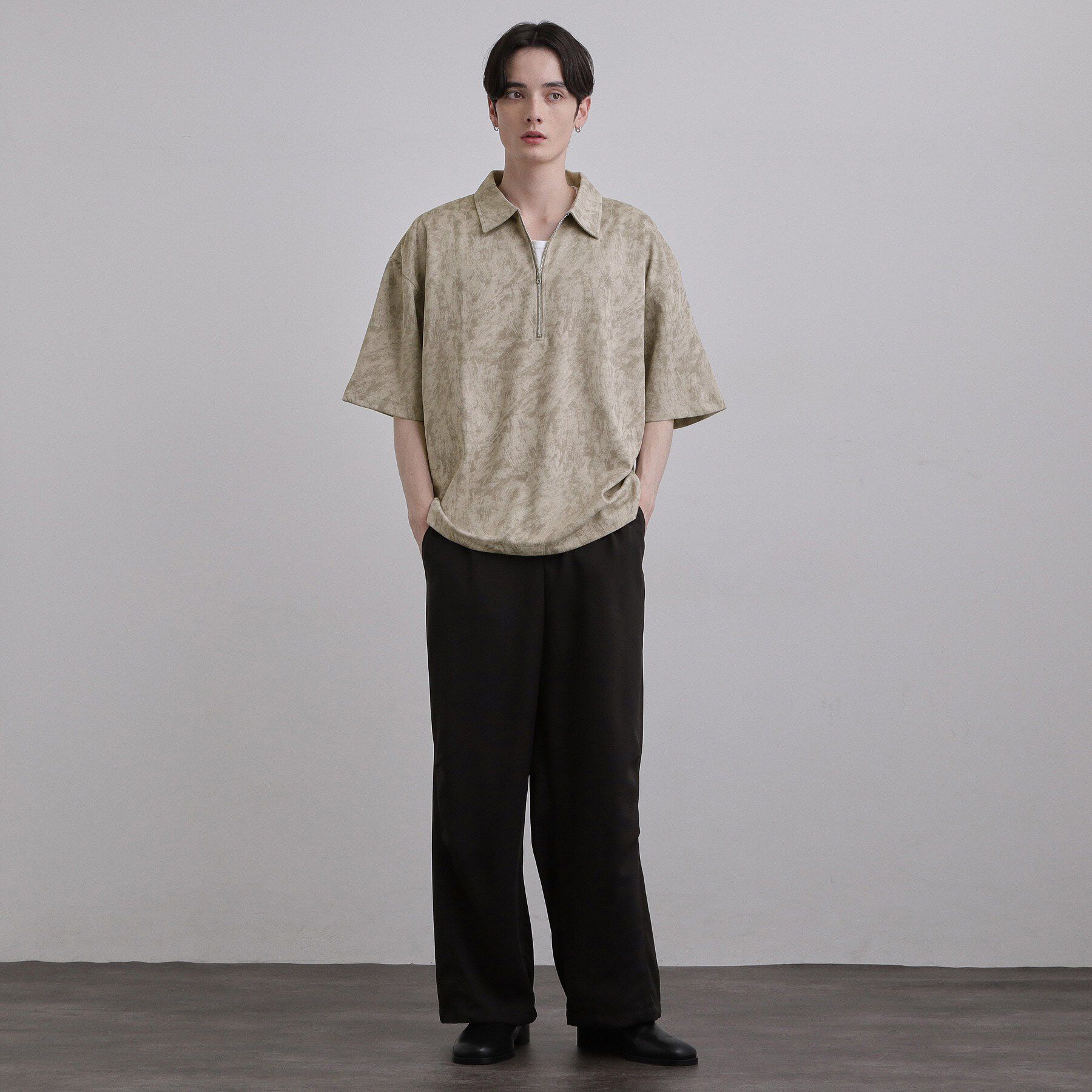 tk.TAKEO KIKUCHI「ヴィンテージハーフジップ」|ポロシャツ|