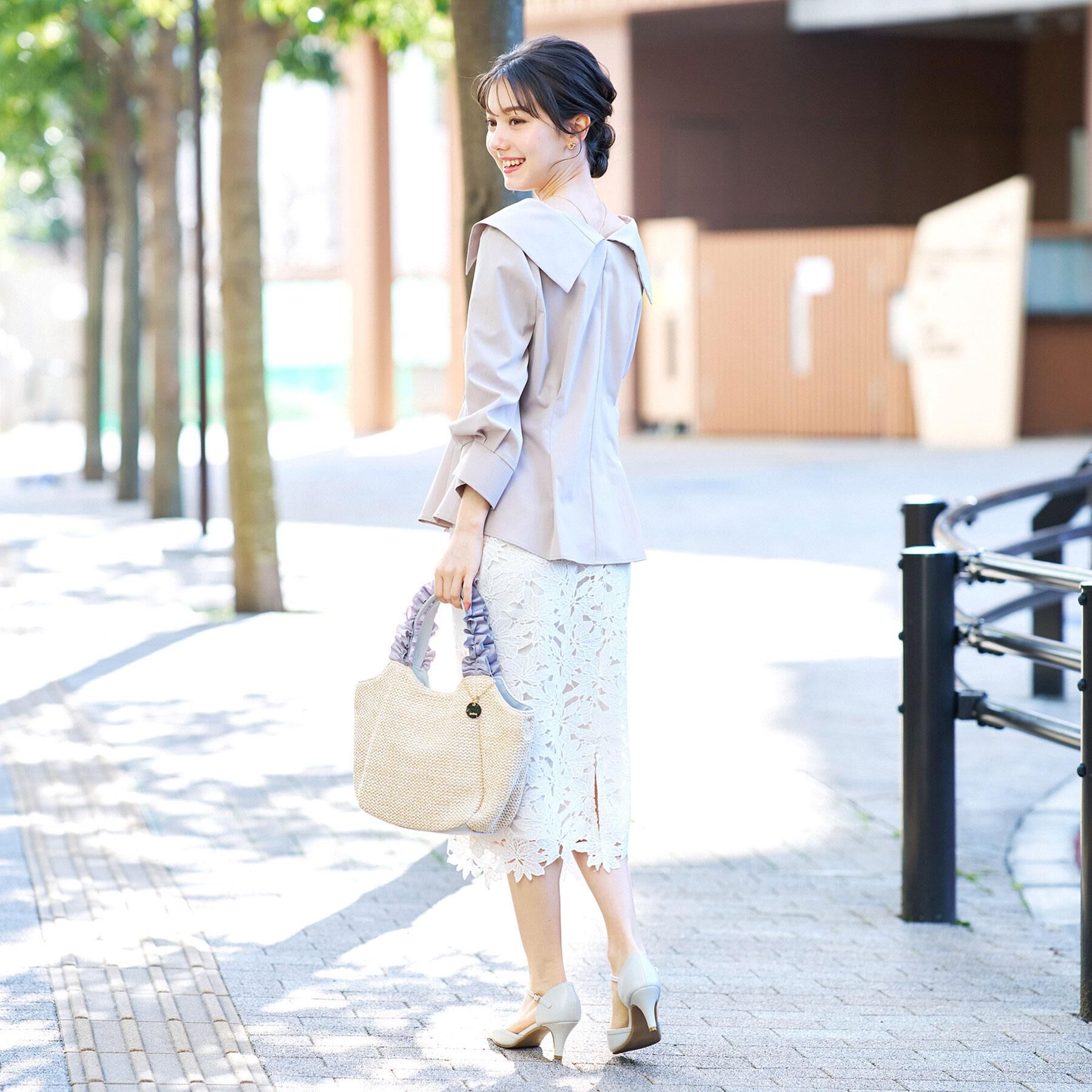 index「フラワーレースタイトスカート【洗濯機OK】」|スカート|