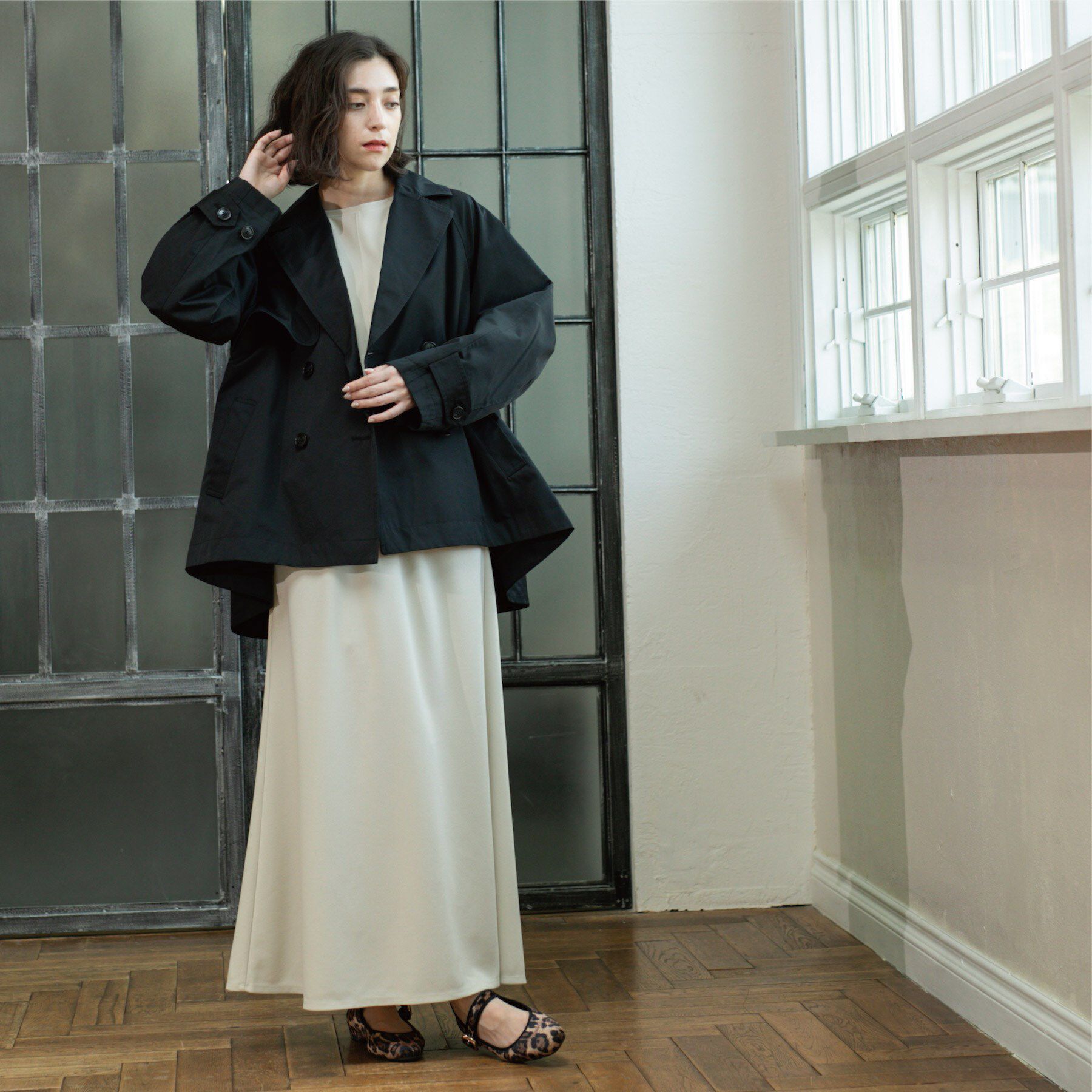 OPAQUE.CLIP「リラクシートップス&times;フレアスカート/セットアップ対応【洗濯機洗い可】」|スーツ|