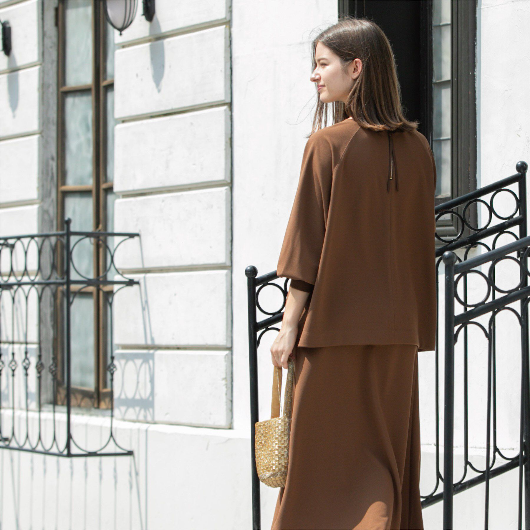 OPAQUE.CLIP「リラクシートップス&times;フレアスカート/セットアップ対応【洗濯機洗い可】」|スーツ|