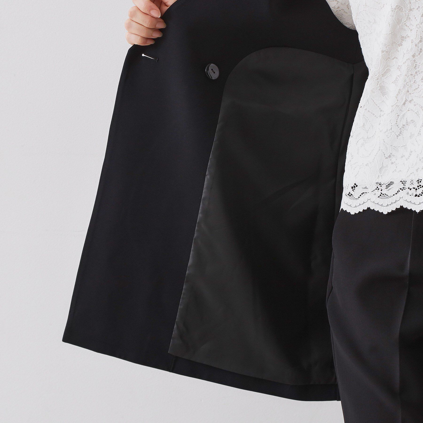 OPAQUE.CLIP「《通勤対応》Vネックミドルジレ【洗濯機OK】」|ベスト・ジレ|