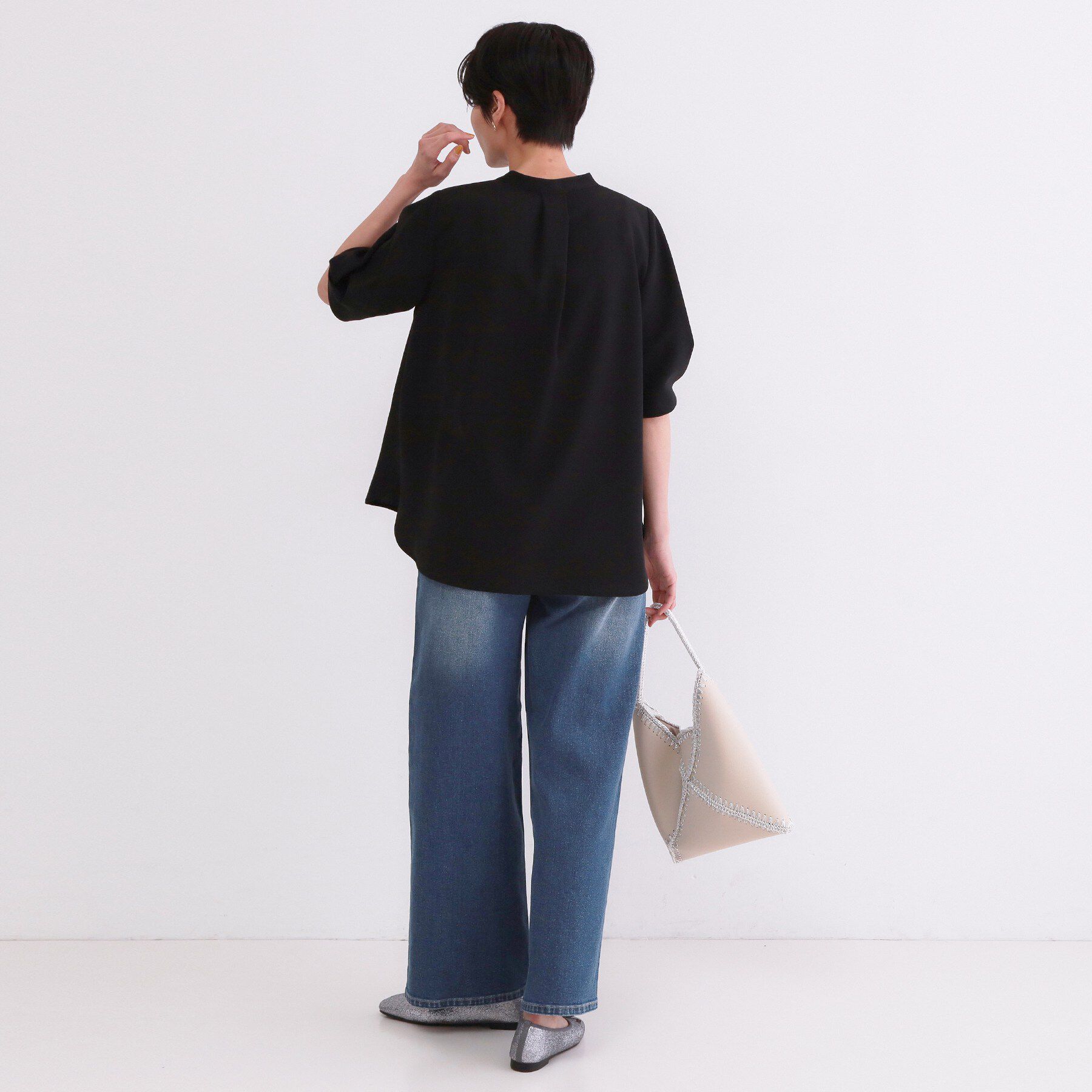 OPAQUE.CLIP「タックスリーブブラウス【洗濯機OK/防シワ加工/ストレッチ】《SS～LL/6col/セットアップ対応」|シャツ・ブラウス|