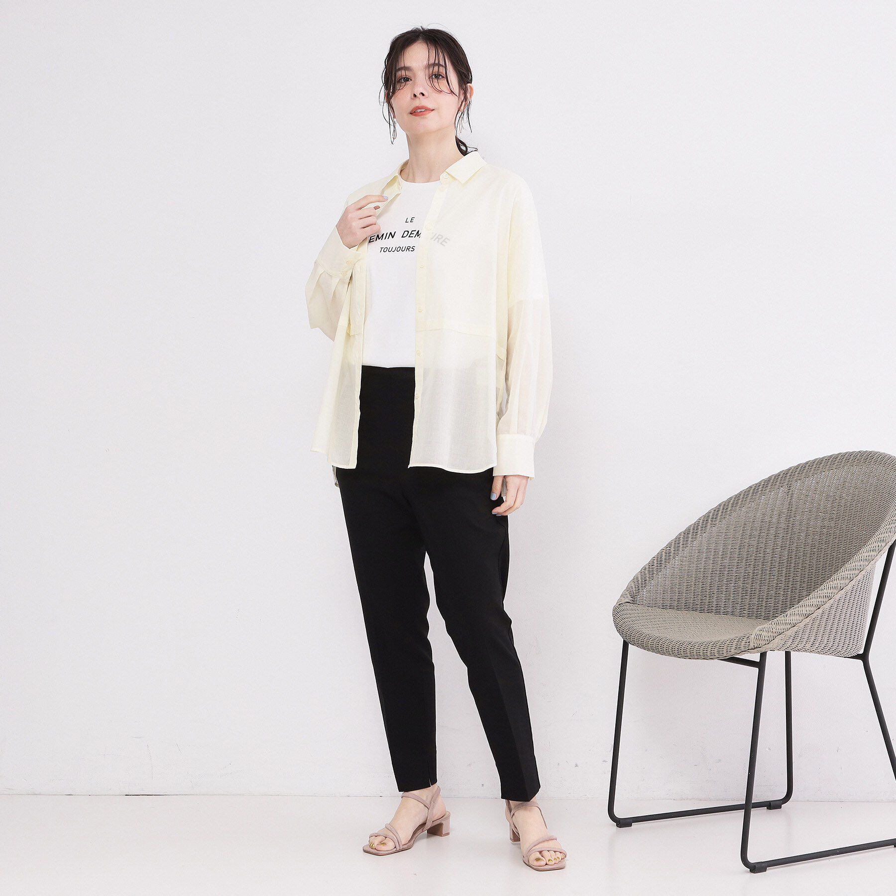 OPAQUE.CLIP「ハイストレッチスティックパンツ【洗濯機OK/透け防止/接触冷感】」|その他|