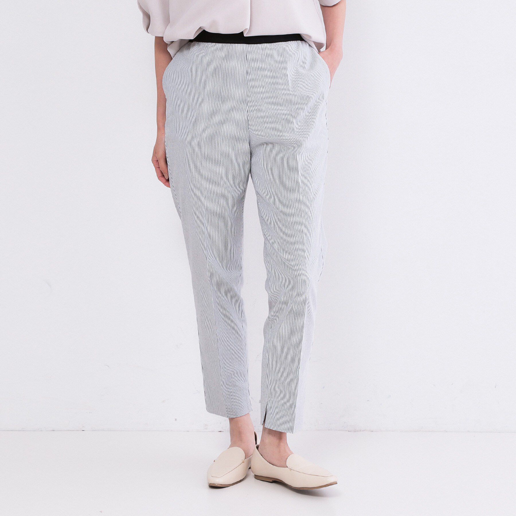 OPAQUE.CLIP「ハイストレッチスティックパンツ【洗濯機OK/透け防止/接触冷感】」|その他|ブラック(319)