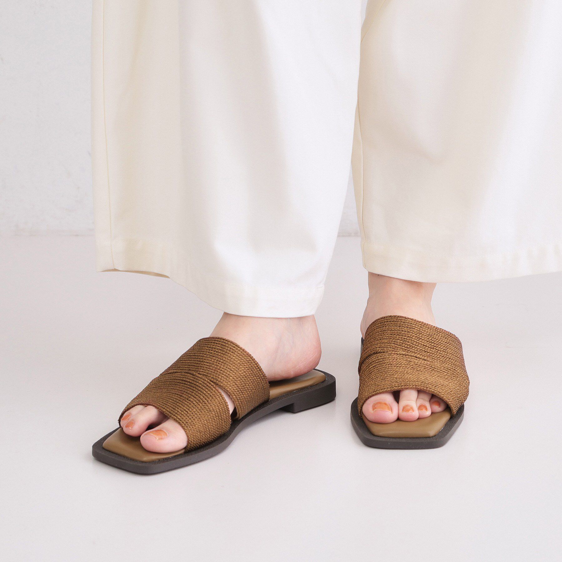 OPAQUE.CLIP「ラメコードラフサンダル」|サンダル|