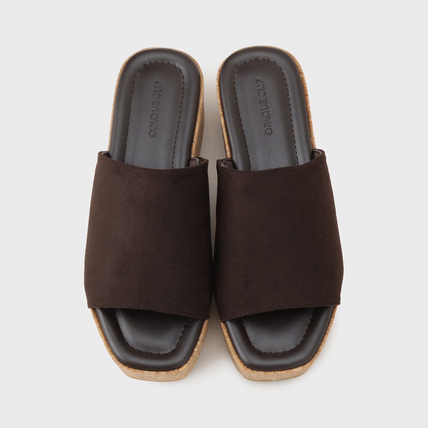 OPAQUE.CLIP「コルク厚底サンダル」|サンダル|