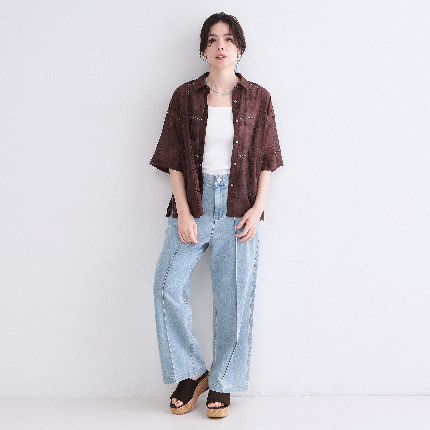 OPAQUE.CLIP「コルク厚底サンダル」|サンダル|