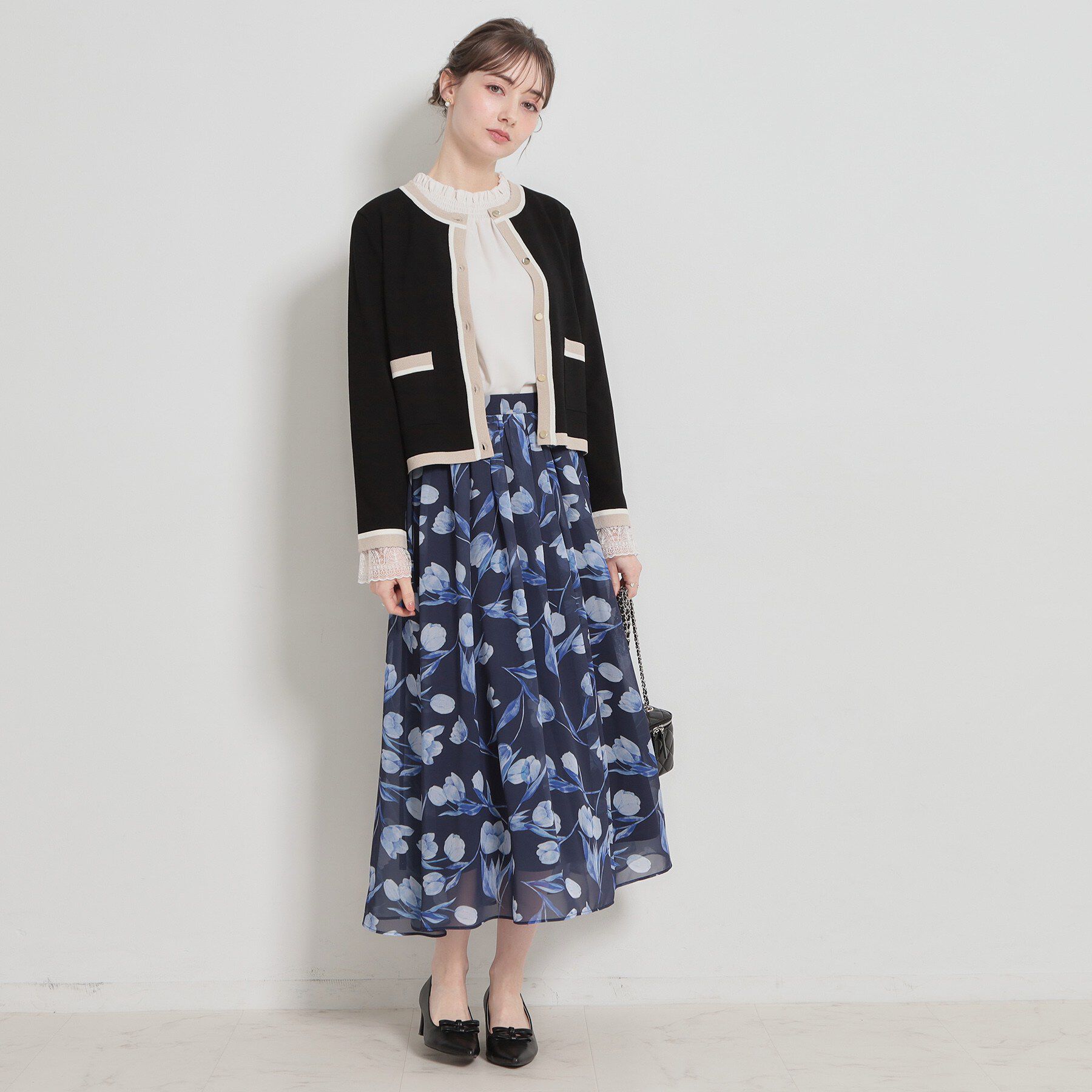 Couture broach「【洗える・着映え】SPRING配色カーディガン」|カーディガン|