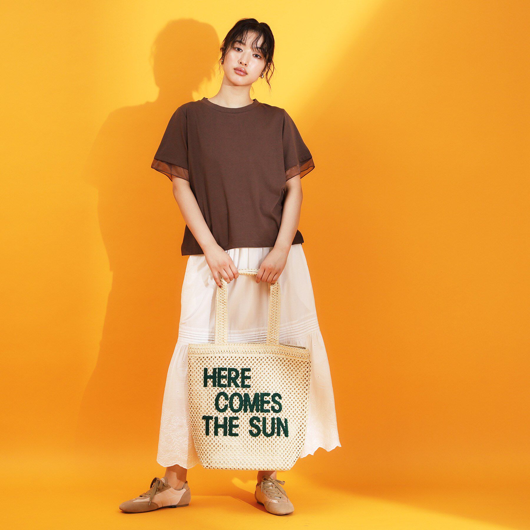 THE SHOP TK「【ひんやり/UV/洗濯機OK】袖シアーTシャツ」|Tシャツ・カットソー|